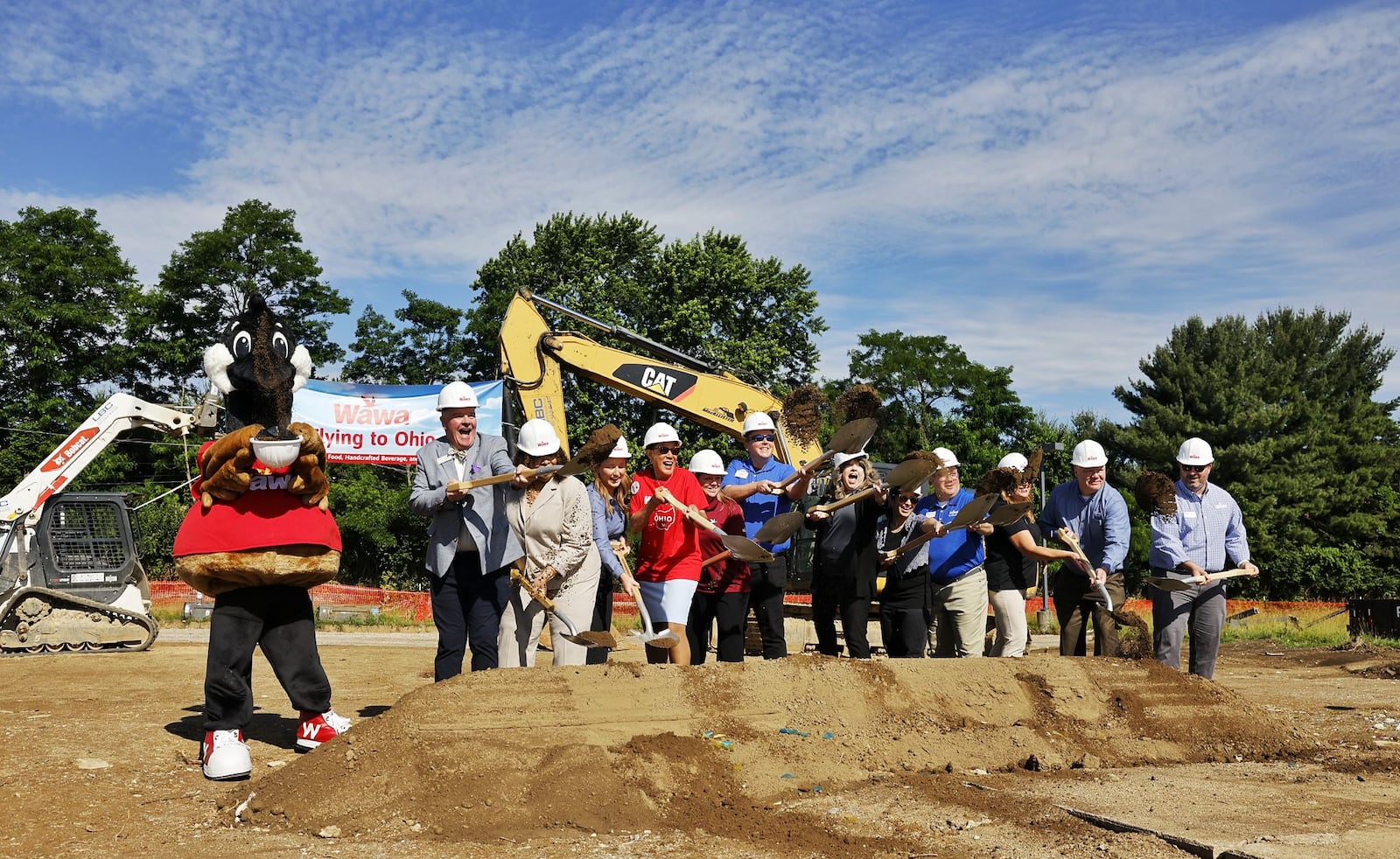 Wawa hosted a groundbreaking event to officially launch construction of its first store in Ohio at 5308 Fields Ertel Road in Deerfield Township Thursday, June 6, 2024. NICK GRAHAM/STAFF