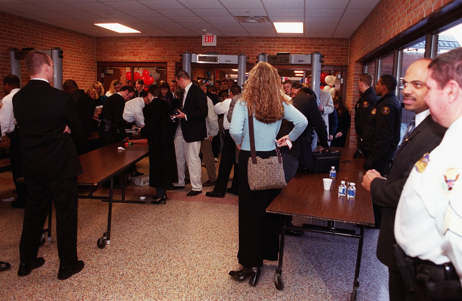 President George W. Bush signing No Child Left Behind Act at Hamilton High School Jan. 8, 2002.