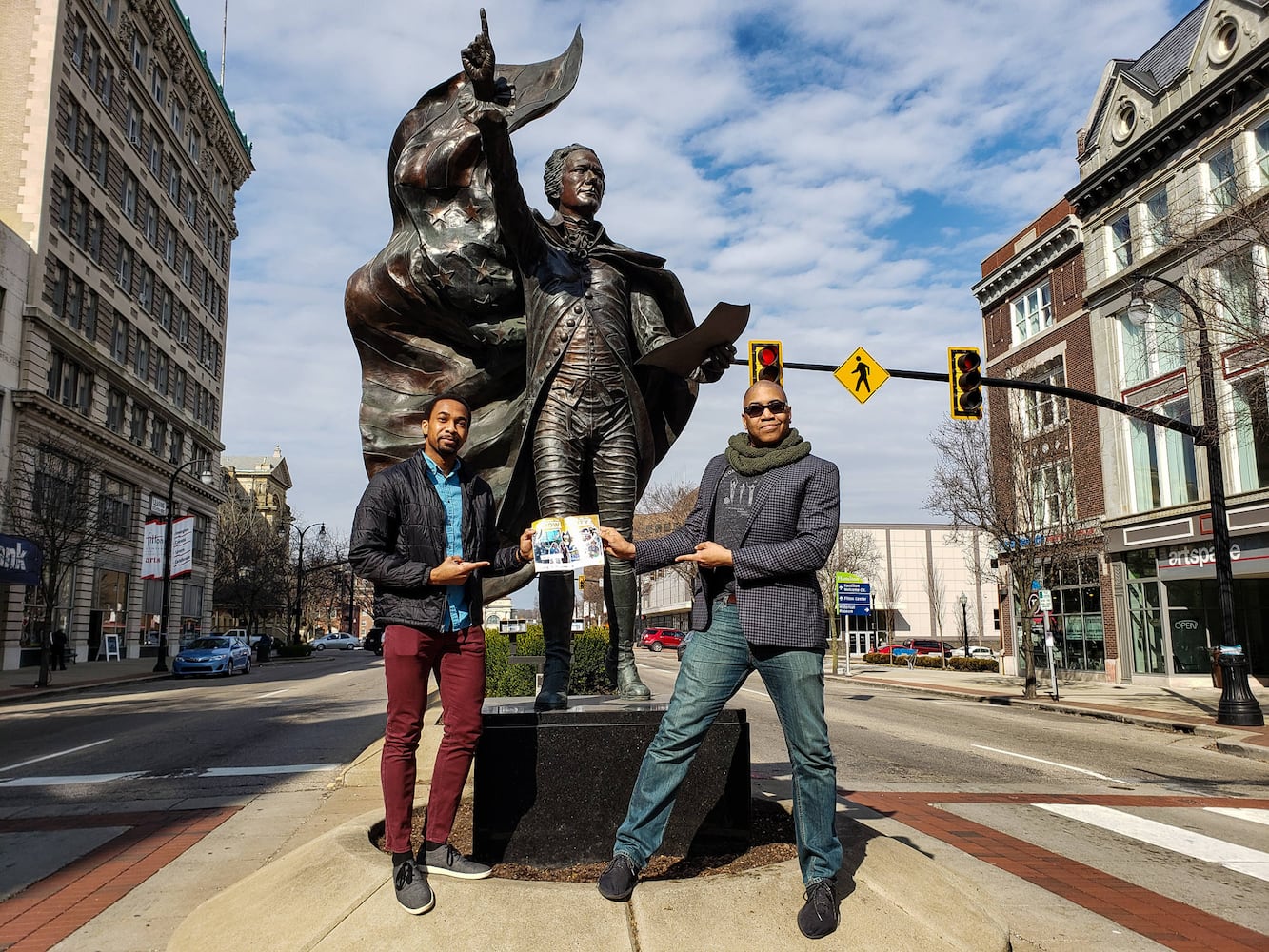 PHOTOS: Downtown Hamilton celebrates ‘Hamilton’ musical actors’ visit to Alexander Hamilton statue