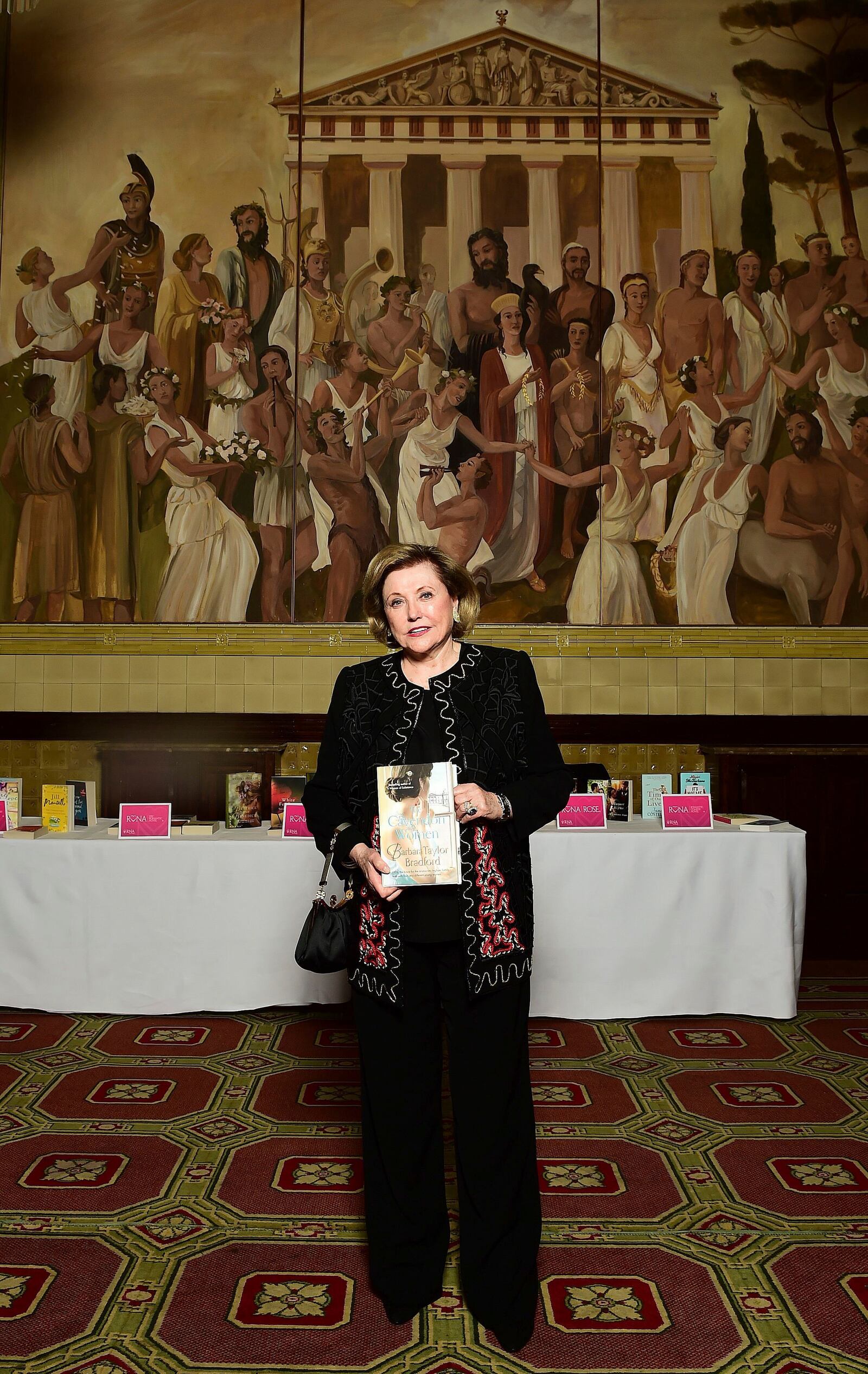 FILE - Author Barbara Taylor Bradford attends the Romantic Novelists Association's Romantic Novel of the Year awards at 1 Whitehall Place, in London, March 16, 2015, (Ian West/PA via AP, File)