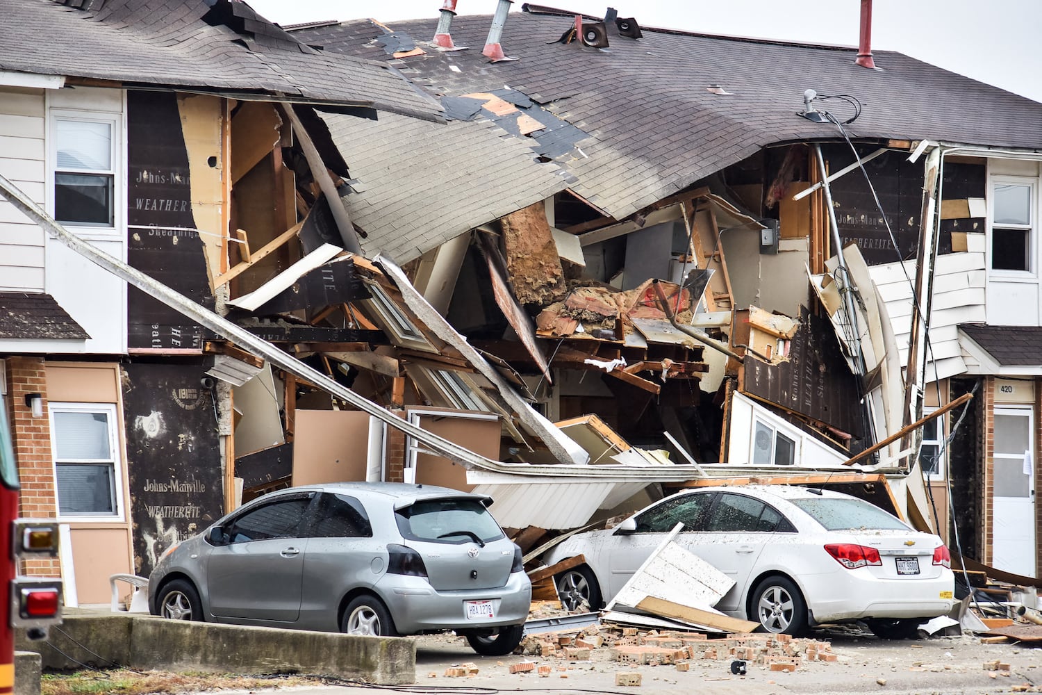 PHOTOS: Middletown apartment building collapse injures 1