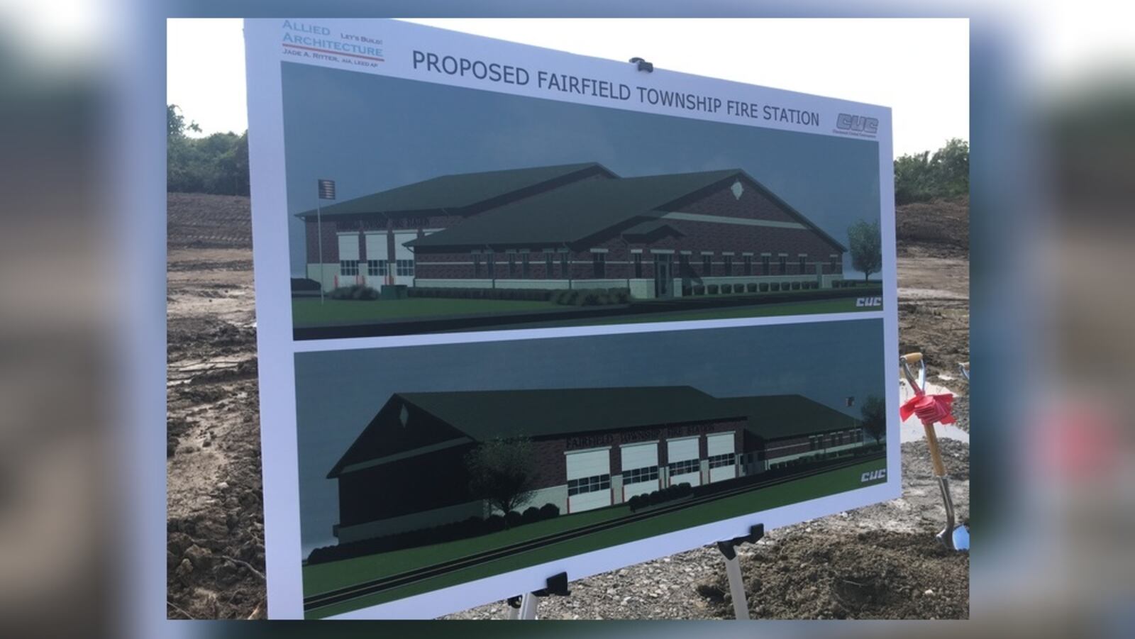 Fairfield Twp. officials broke ground Tuesday on a new $4 million fire station on Gilmore Road. It will replace the Tylersville Road station. MICHAEL D. PITMAN/STAFF