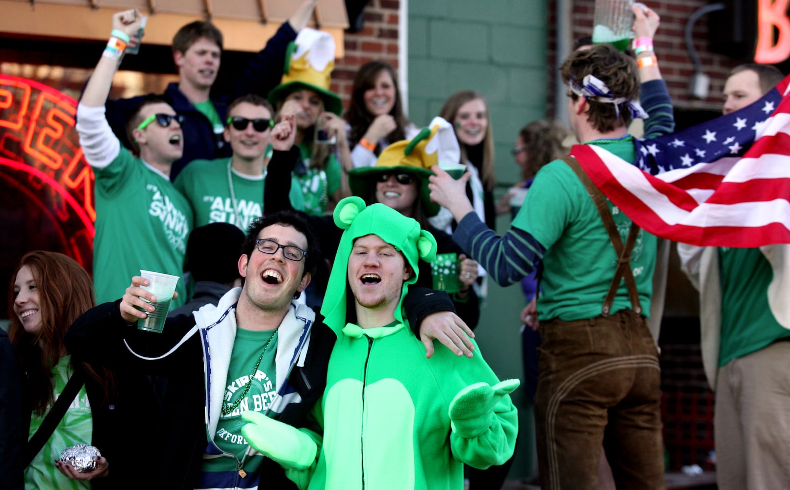 Green Beer Day in Oxford through the years