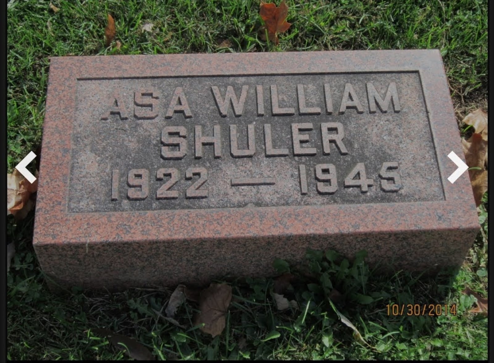 Second Lt. Asa William "Bill" Shuler, a Hamilton native, was 22 when he was killed during World War II. SUBMITTED PHOTO