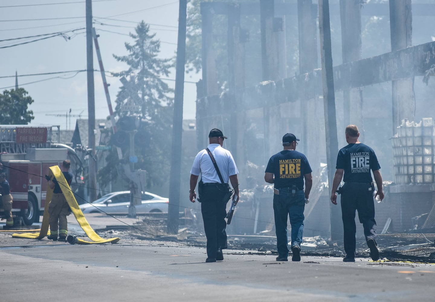 Aftermath of massive warehouse fire in Hamilton