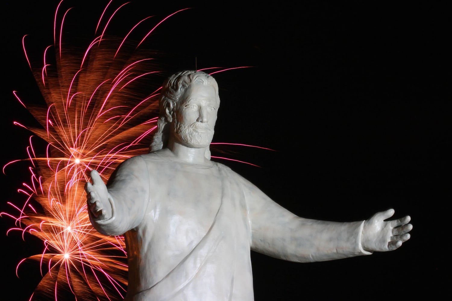 Throwback Thursday Jesus statue burns to the ground