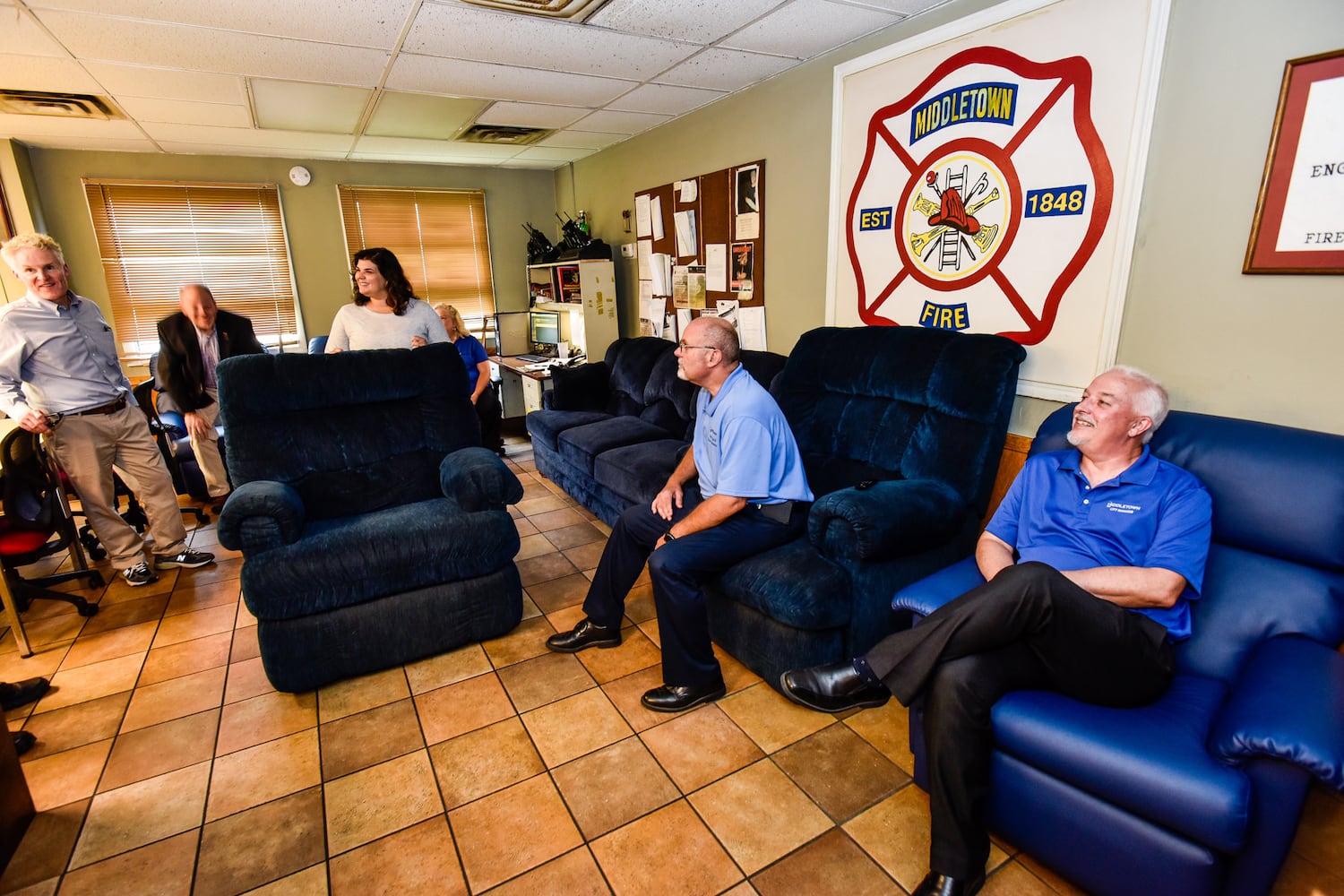 City council and officials tour Middletown fire stations