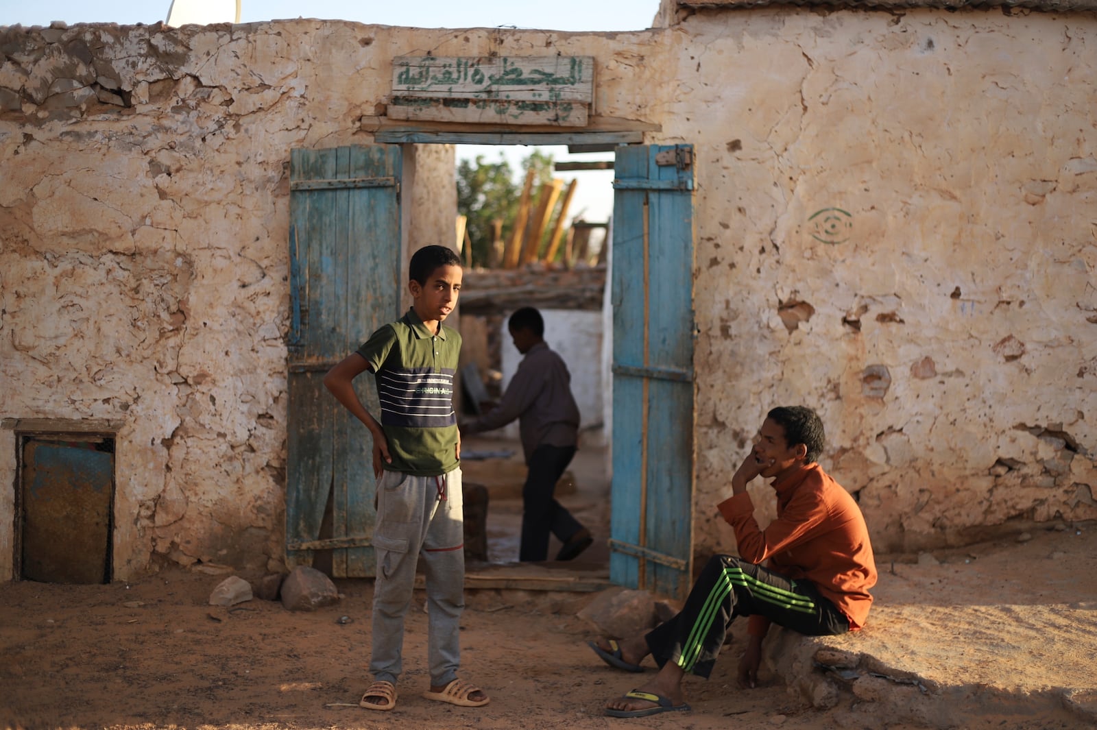 Students talk in Chinguetti, Mauritania, on Feb. 4, 2025. (AP Photo/Khaled Moulay)