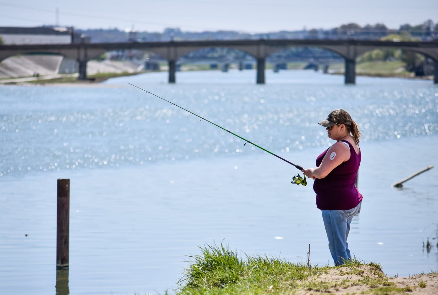 People enjoy the Spring weather in Hamilton