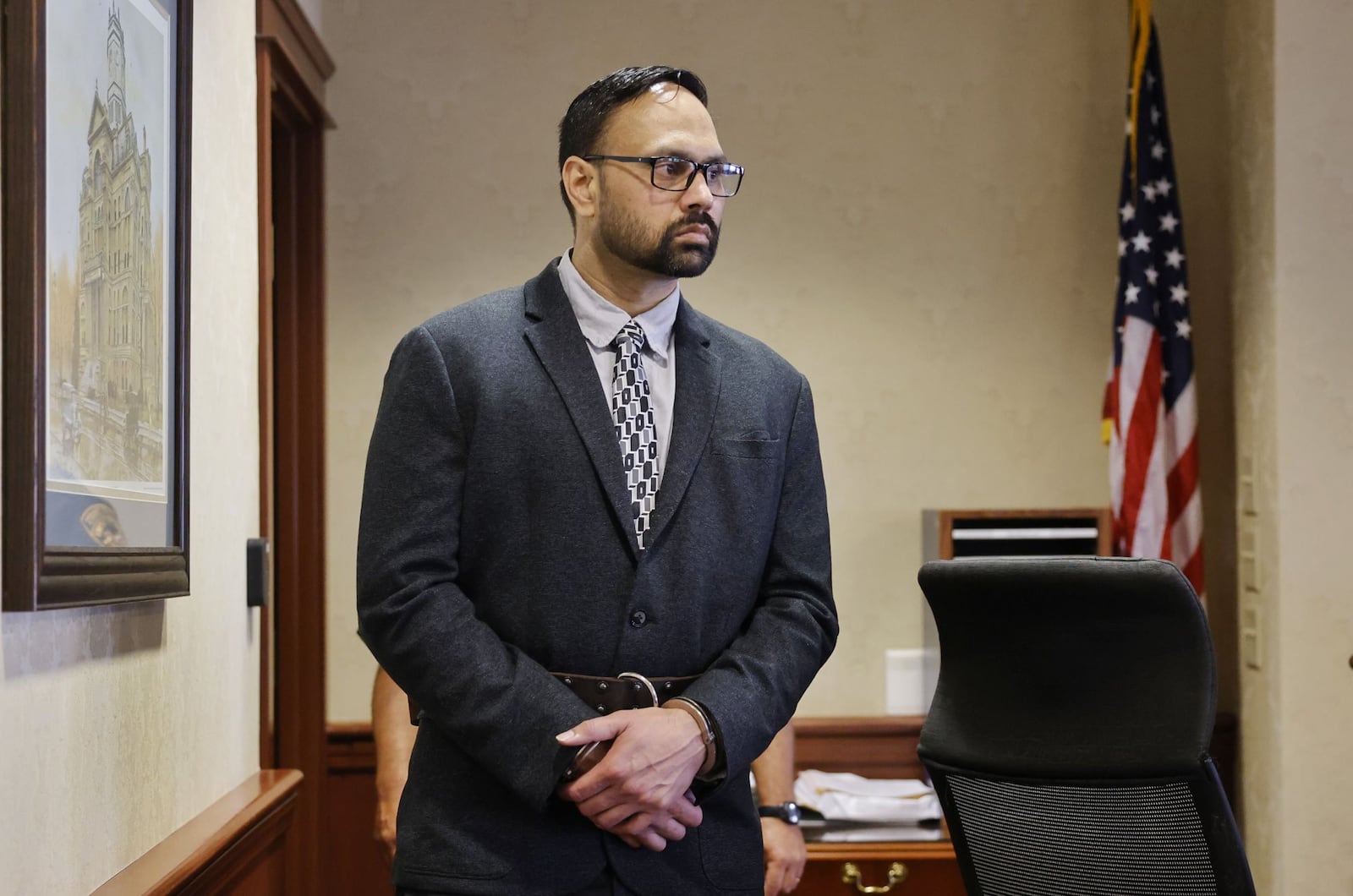 Gurpreet Singh appeared for a pre-trial hearing in Butler County Common Pleas Court Tuesday, Aug. 8, 2023 in Hamilton. A retrial is scheduled for April. NICK GRAHAM/STAFF