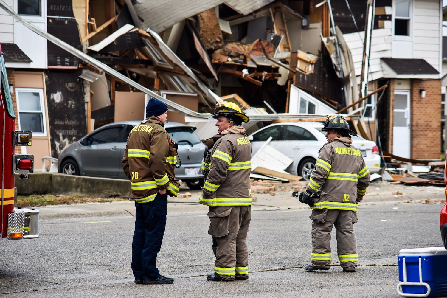 PHOTOS: Middletown apartment building collapse injures 1