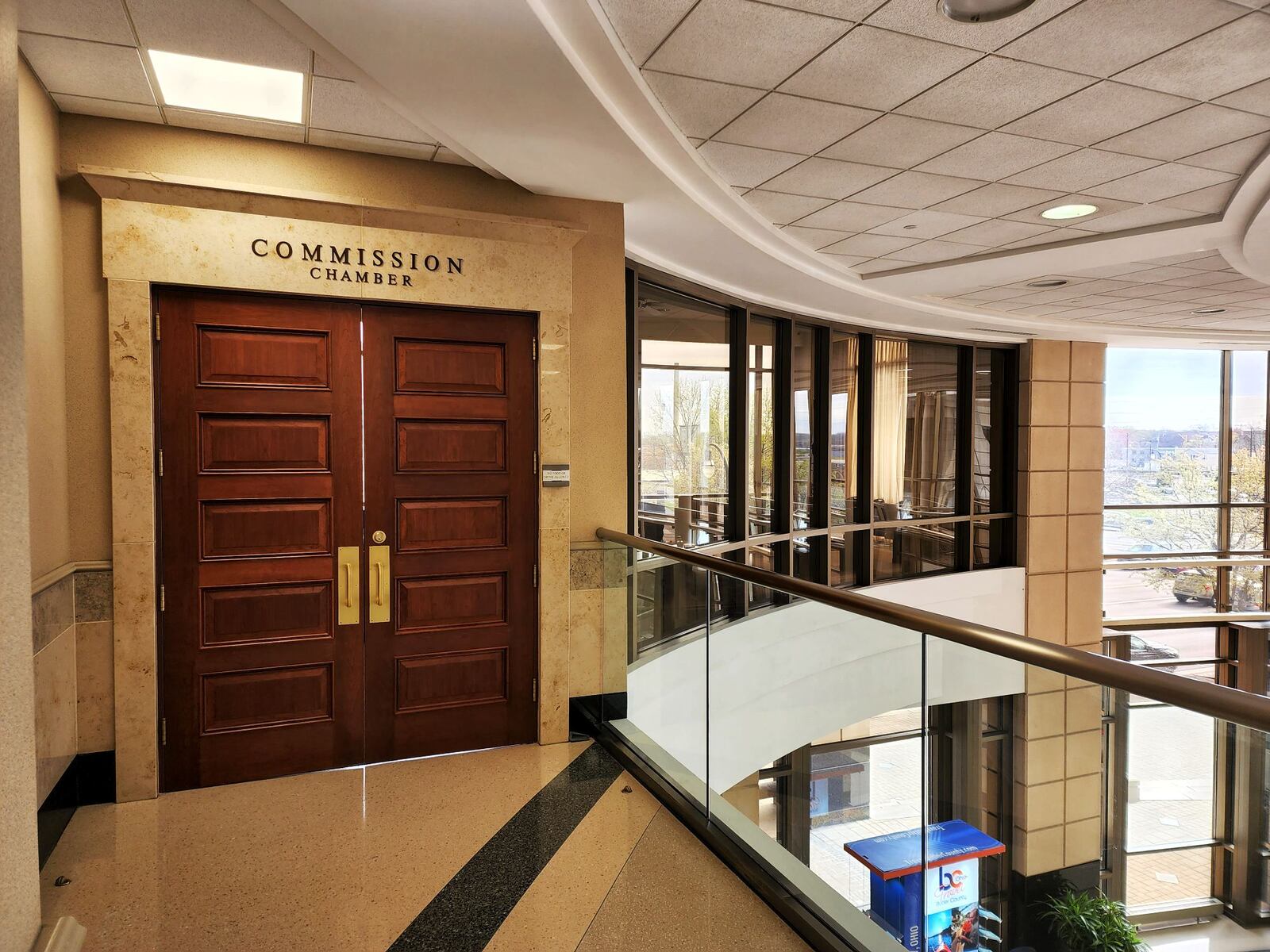 Butler County Commission Chambers inside Government Services Center on High Street in Hamilton. NICK GRAHAM/STAFF