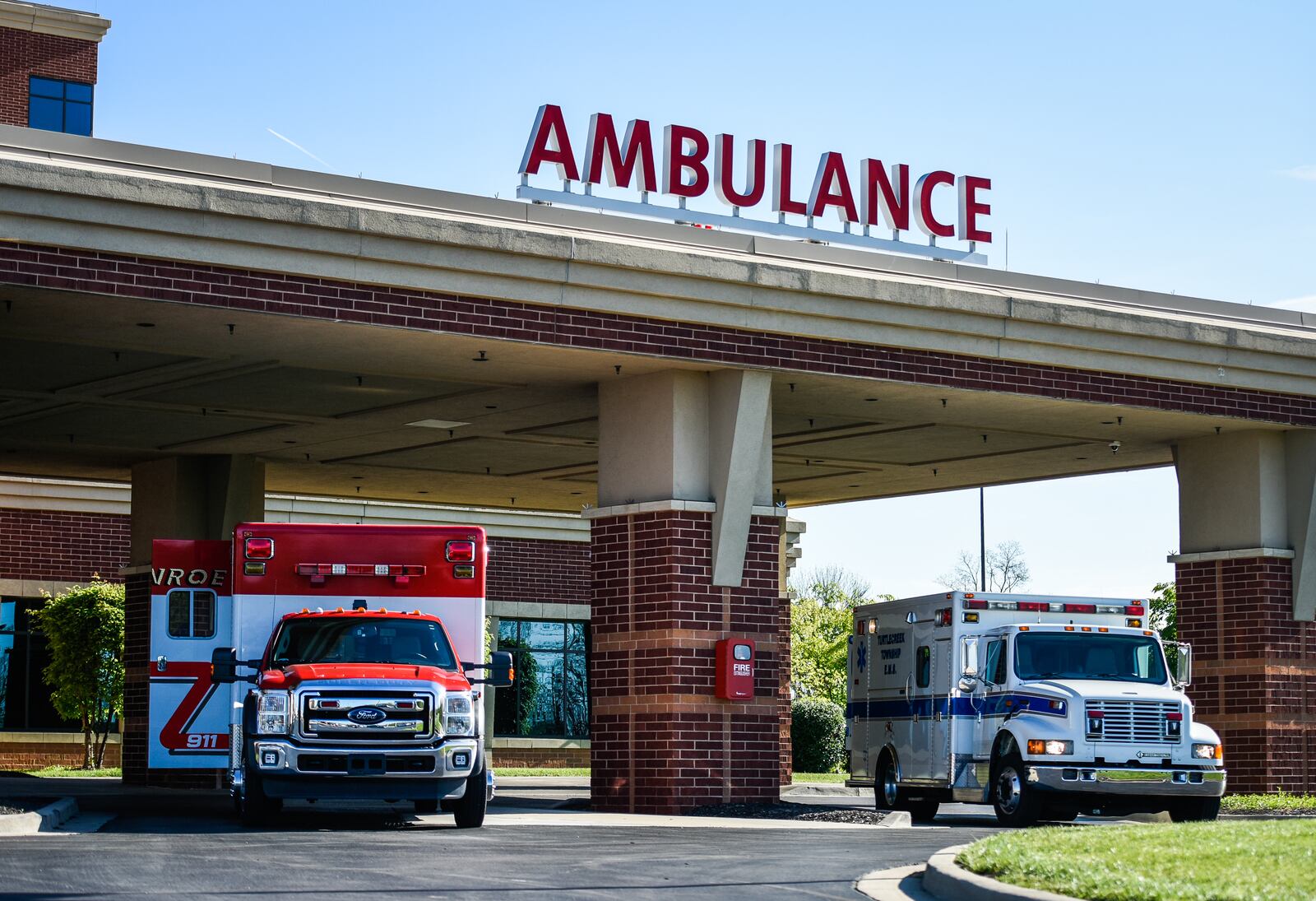 Atrium Medical Center Ambulance emergeincy entrance Tuesday, April 25 in Middletown.