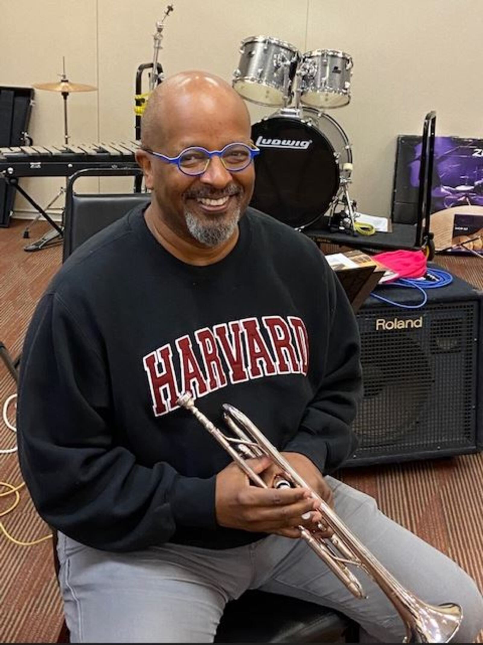 Marc Ashby, 55, is a retired physician from Sugarcreek Township. He learned to play the trumpet through New Horizons. CONTRIBUTED