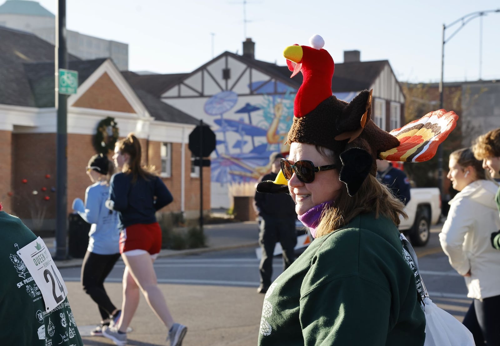 The Meyer Brothers and Sons Thanksgiving Day 5k for Young Lives was held Thursday, Nov. 24, 2022 in Hamilton. Thousands of runners, walkers and volunteers filled Marcum Park and downtown streets for the event. NICK GRAHAM/STAFF