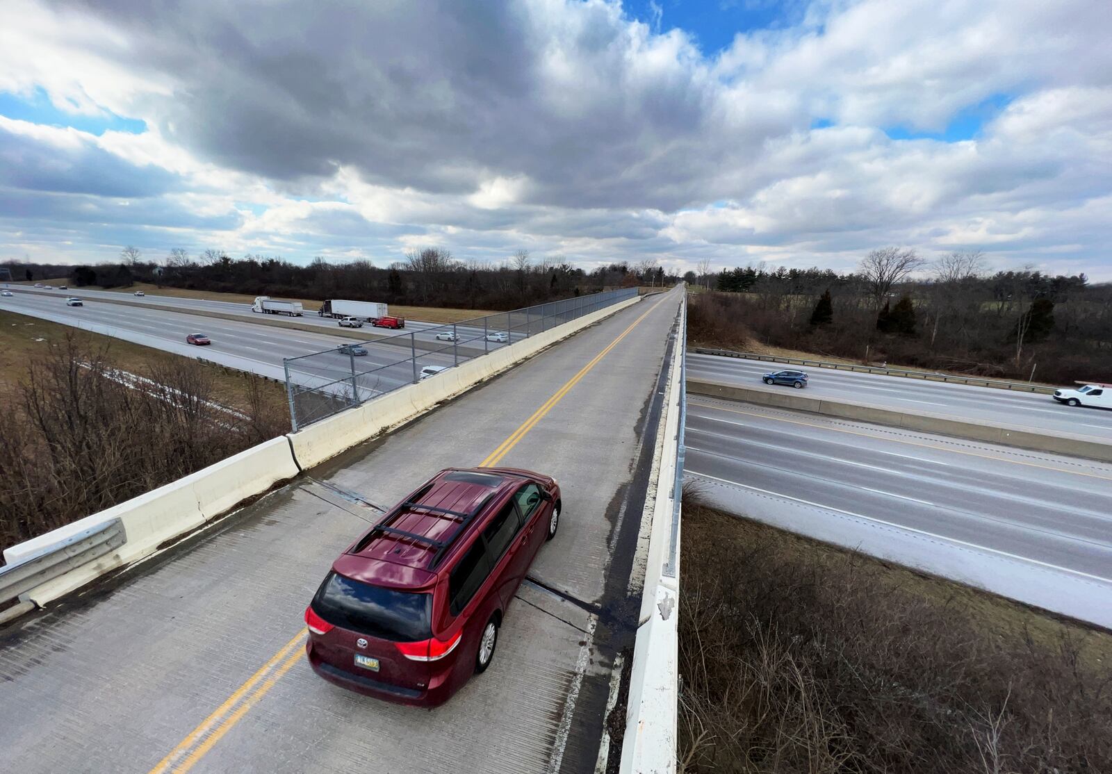 Area and state transportation officials continue to mull a potential Interstate 75 and Millikin Road interchange. The current overpass is shown here. This is a key transportation project for both the township and Butler County. NICK GRAHAM/FILE