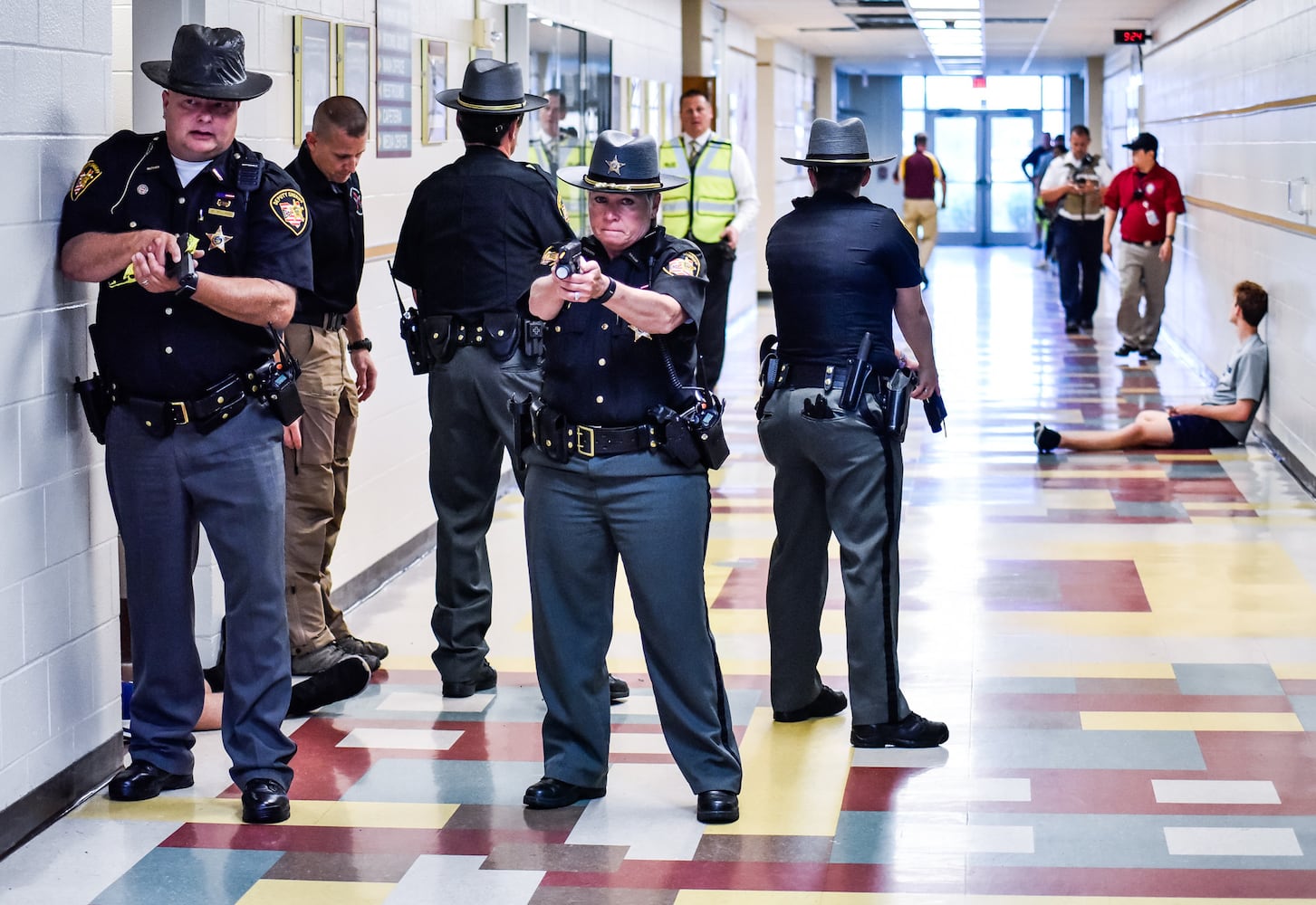 Active shooter training at Ross Middle School