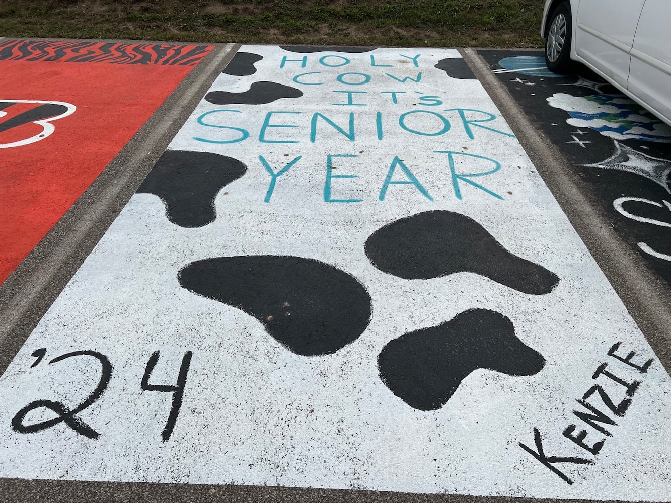 Fairfield High School senior parking lot spaces