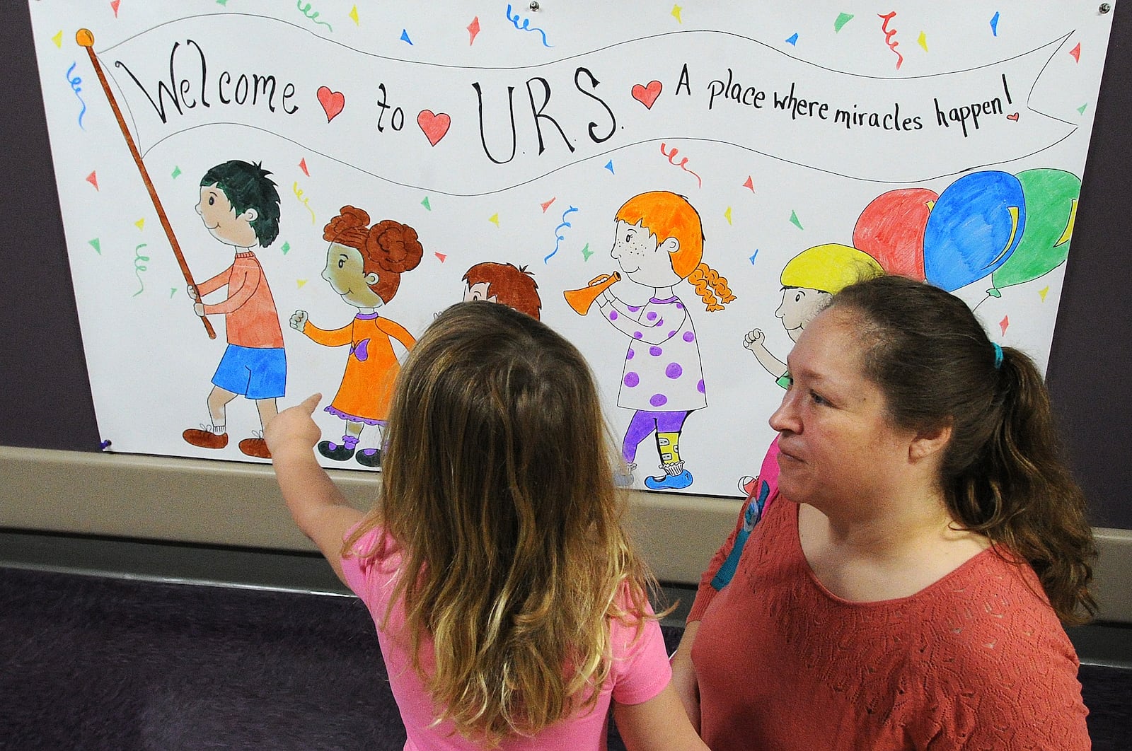 Jannet Pikos drops off her daughter Mycah, 3, at preschool class at United Rehabilitation Services, 4710 Troy Pike in Montgomery County on Tuesday April 4, 2023. MARSHALL GORBY\STAFF