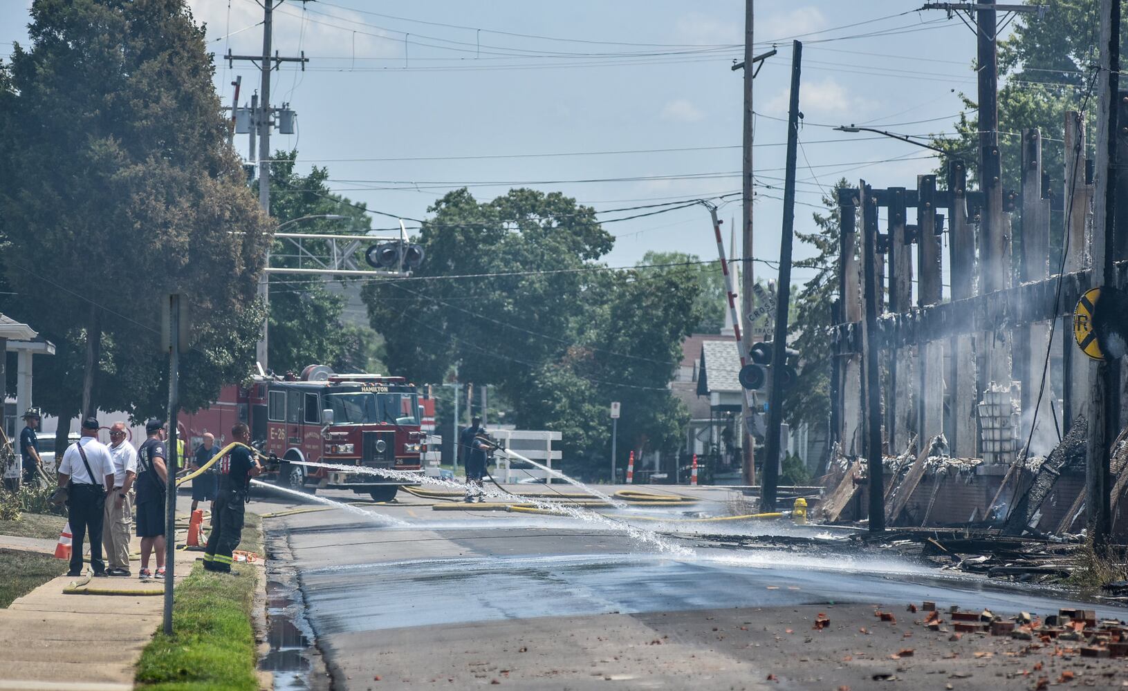 Aftermath of massive warehouse fire in Hamilton