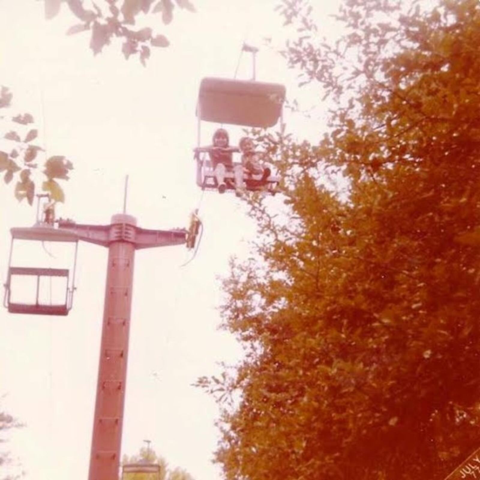 One of Fantasy Farm’s many rides was called the Skyliner, which was added to the park in 1973.