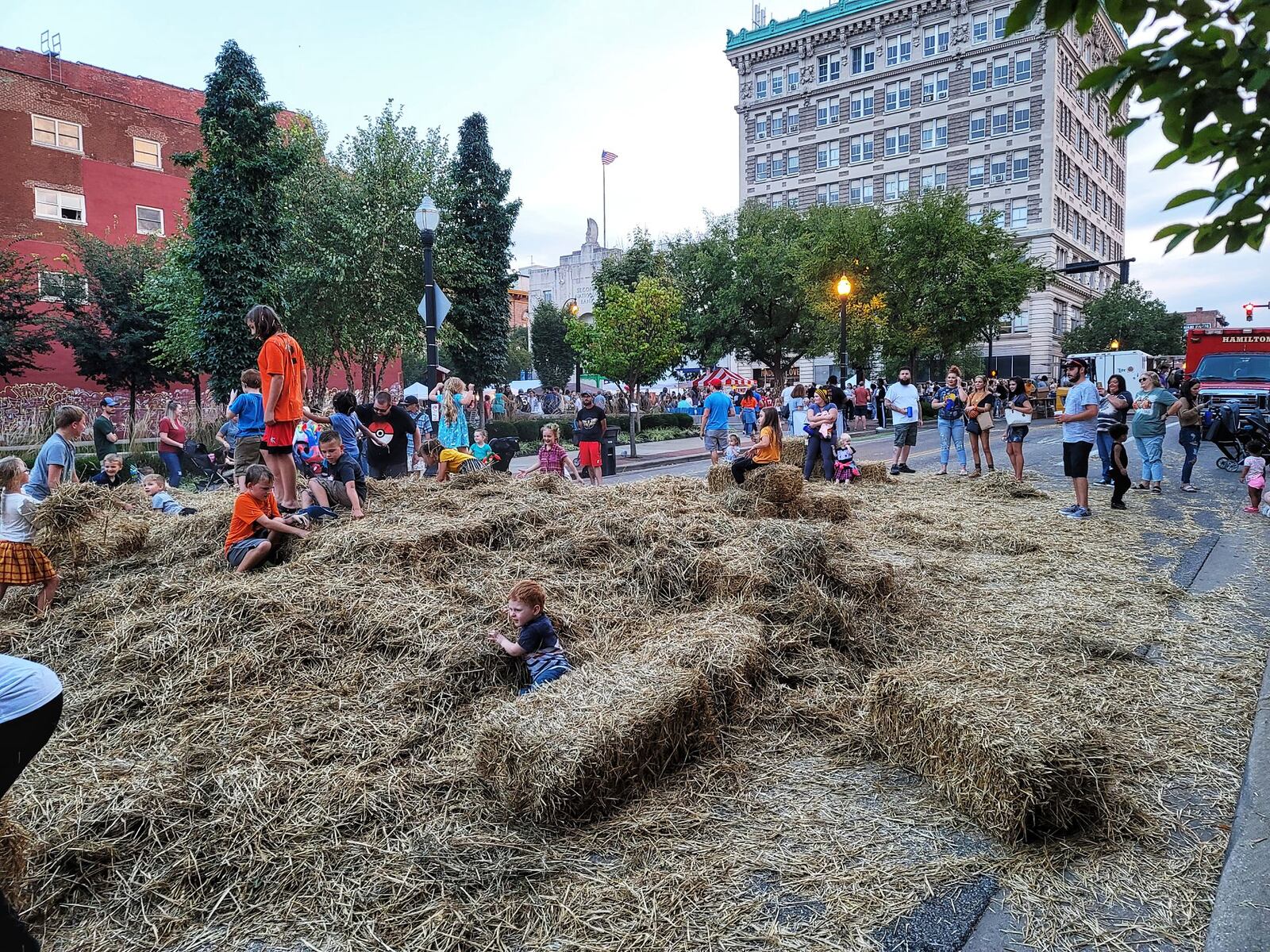 High Street was closed and lined with vendors, food trucks, rides, games, pumpkins and more for visitors to enjoy Saturday at the 10th annual Operation Pumpkin in downtown Hamilton. NICK GRAHAM / STAFF