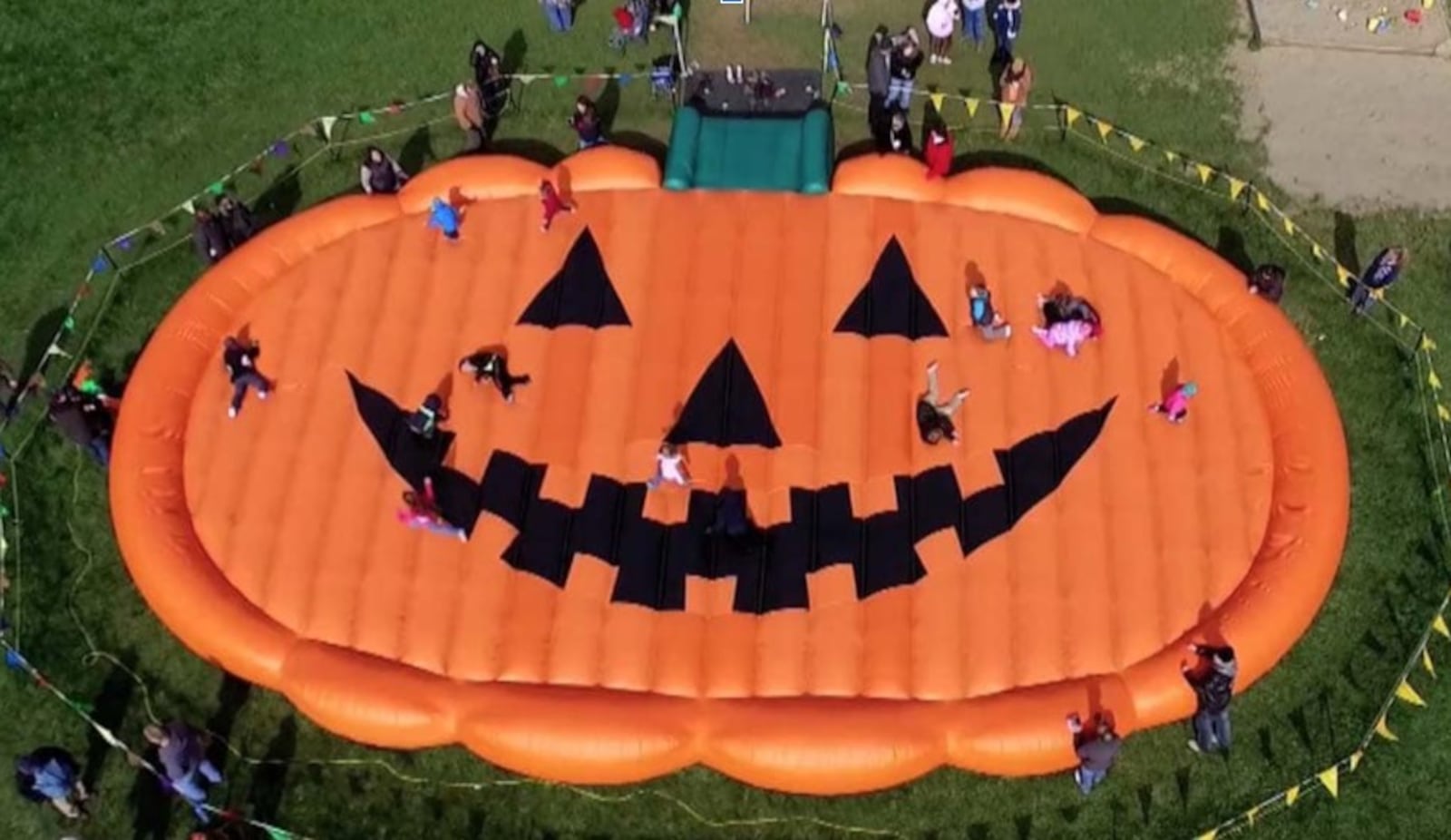 Jackson Family Farm on Alexandria Road in Middletown offers a pumpkin-shaped jumping pad for visitors. CONTRIBUTED