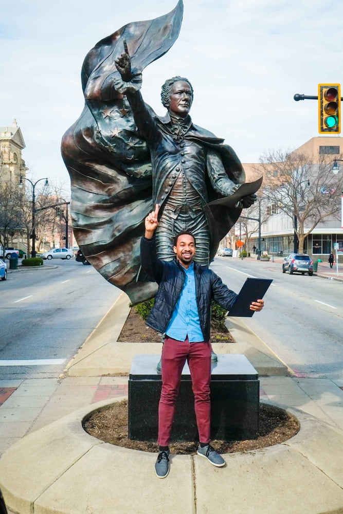 PHOTOS: Downtown Hamilton celebrates ‘Hamilton’ musical actors’ visit to Alexander Hamilton statue