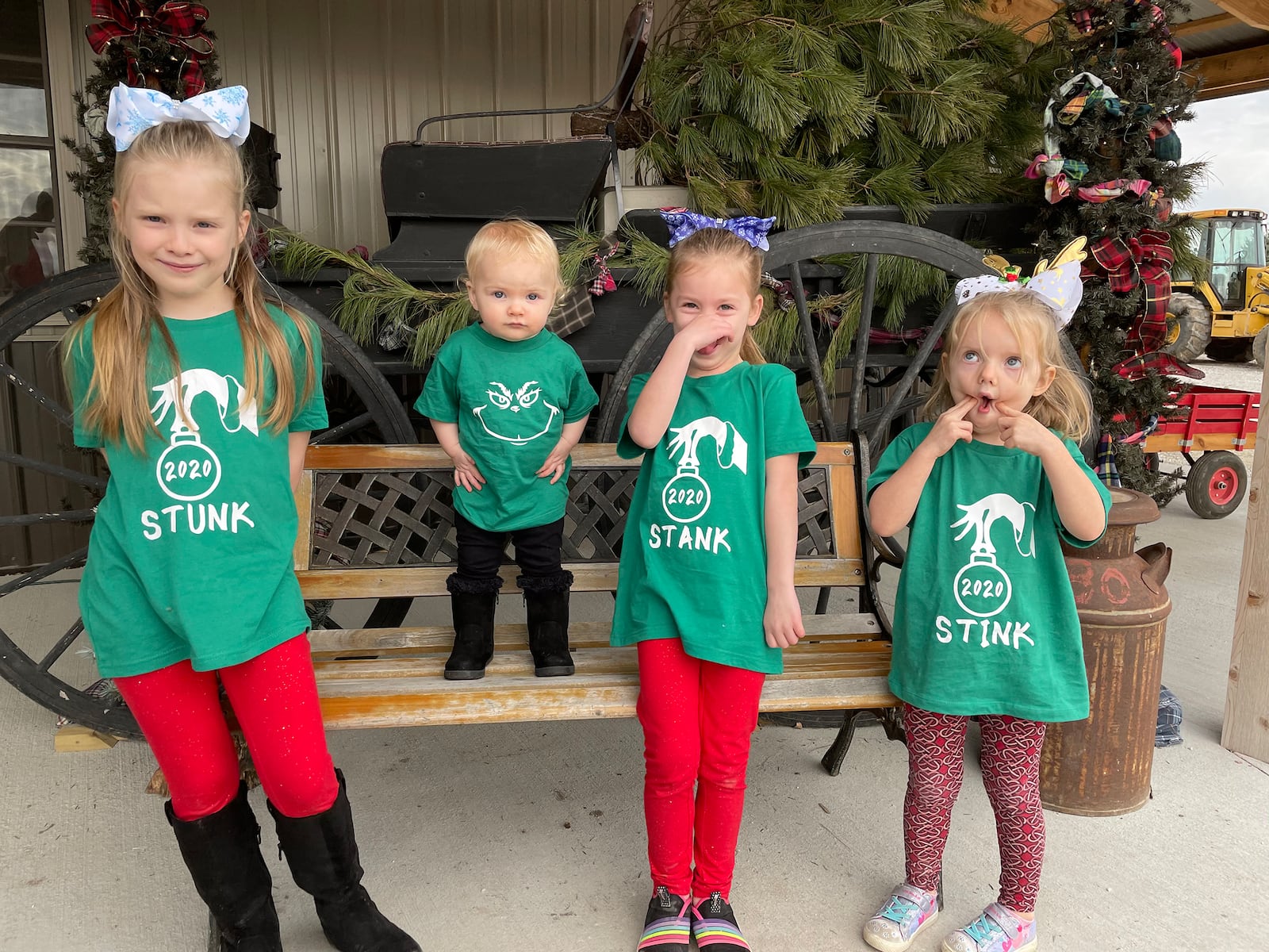 The Ohler sisters at Christmas 2021. L-R Abi, Waverly, Lily and Iris