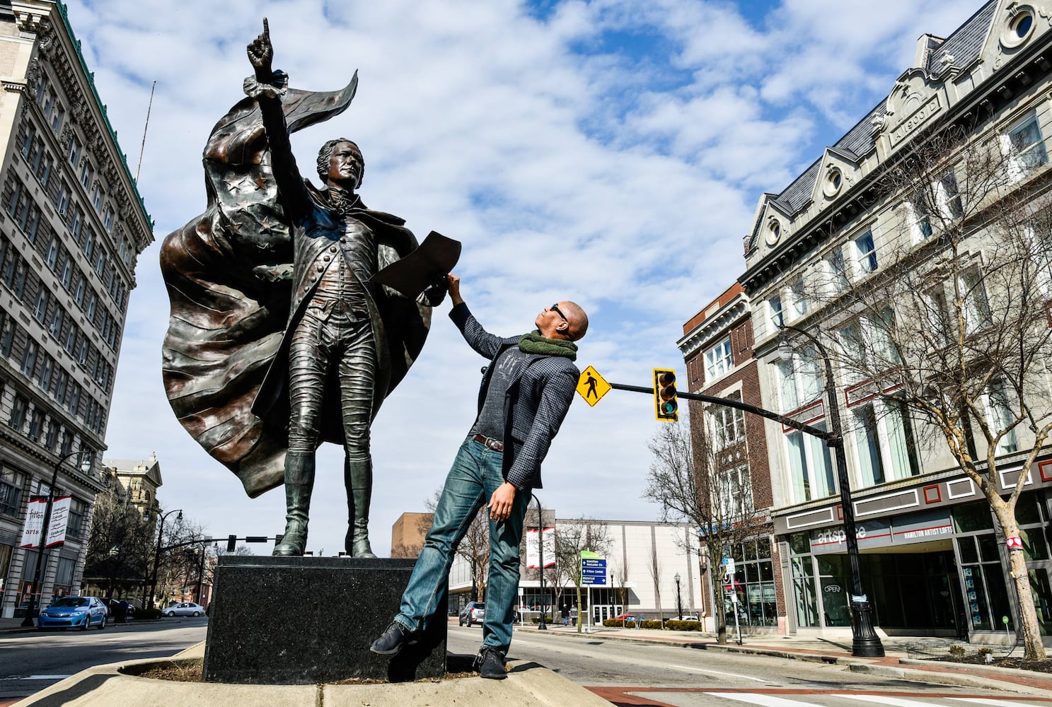 PHOTOS: Downtown Hamilton celebrates ‘Hamilton’ musical actors’ visit to Alexander Hamilton statue