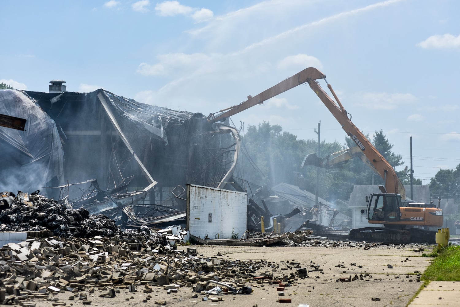 Aftermath of massive warehouse fire in Hamilton