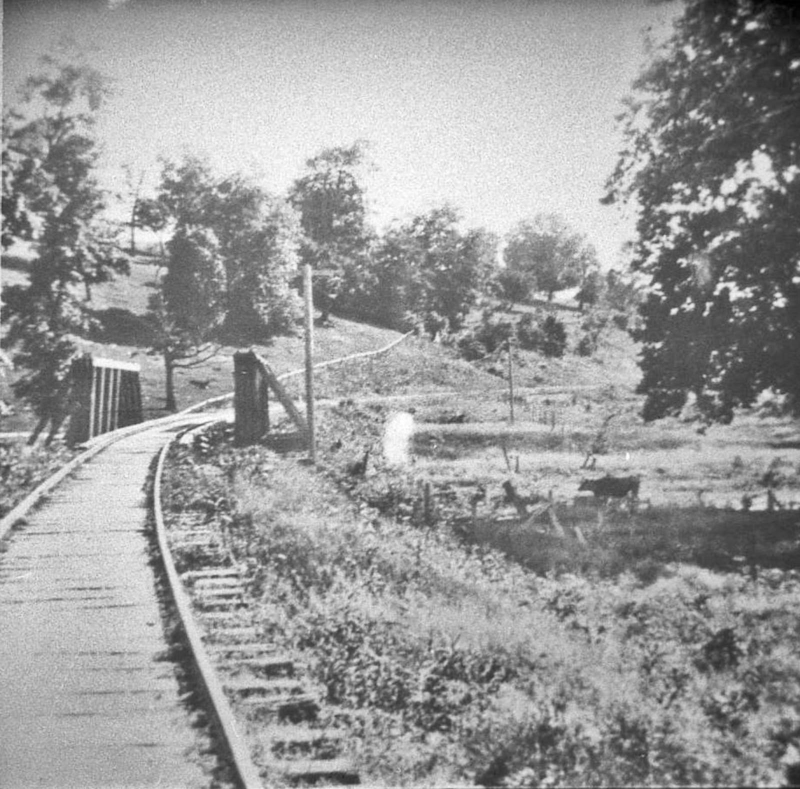 The Cincinnati & Dayton Railroad in Excello, Ohio near Dick's Creek around 1890. CREDIT: MIDPOINT LIBRARY COLLECTION/George C. Crout collection