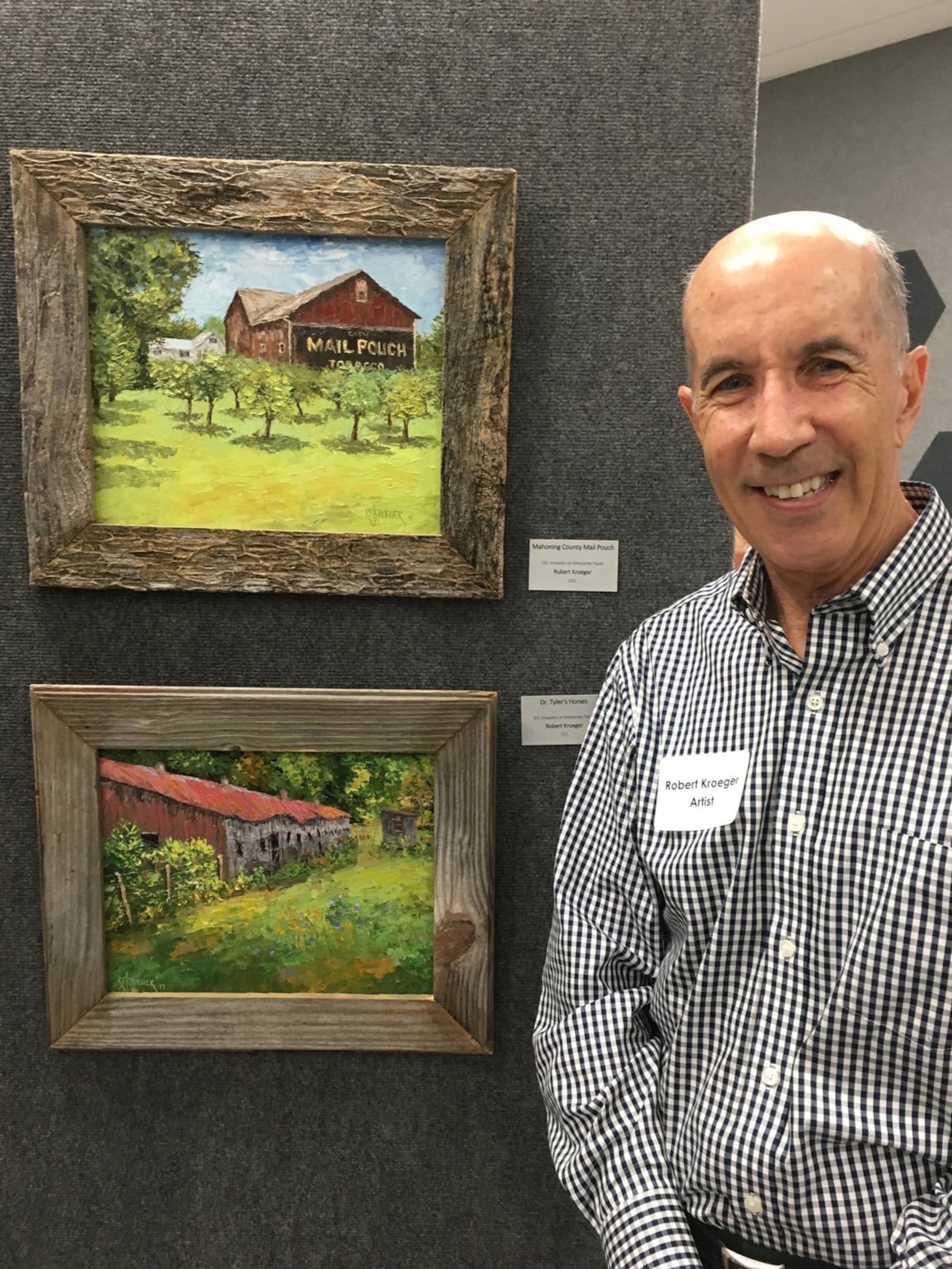 Retired dentist and artist Robert Kroeger is looking for a unique barn with a good story to paint as part of his quest to paint barns in all 88 Ohio counties. 