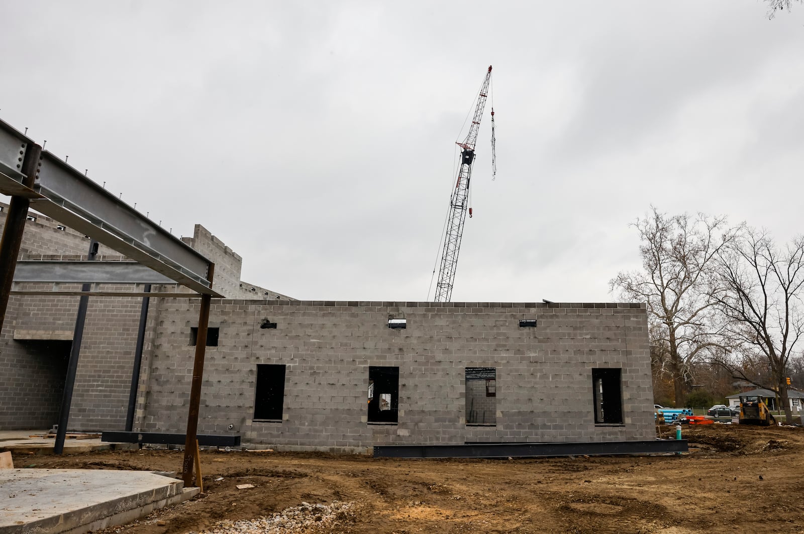 Construction continues on the new Franklin High School Wednesday, Nov. 16, 2022. NICK GRAHAM/STAFF