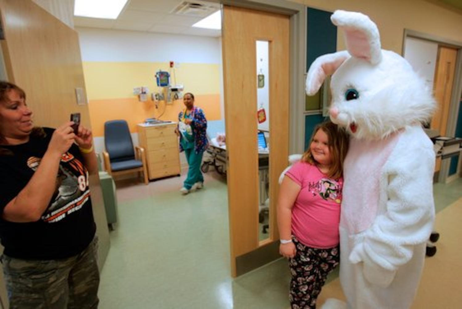 Easter Bunny visits Cincinnati Children's Liberty Campus