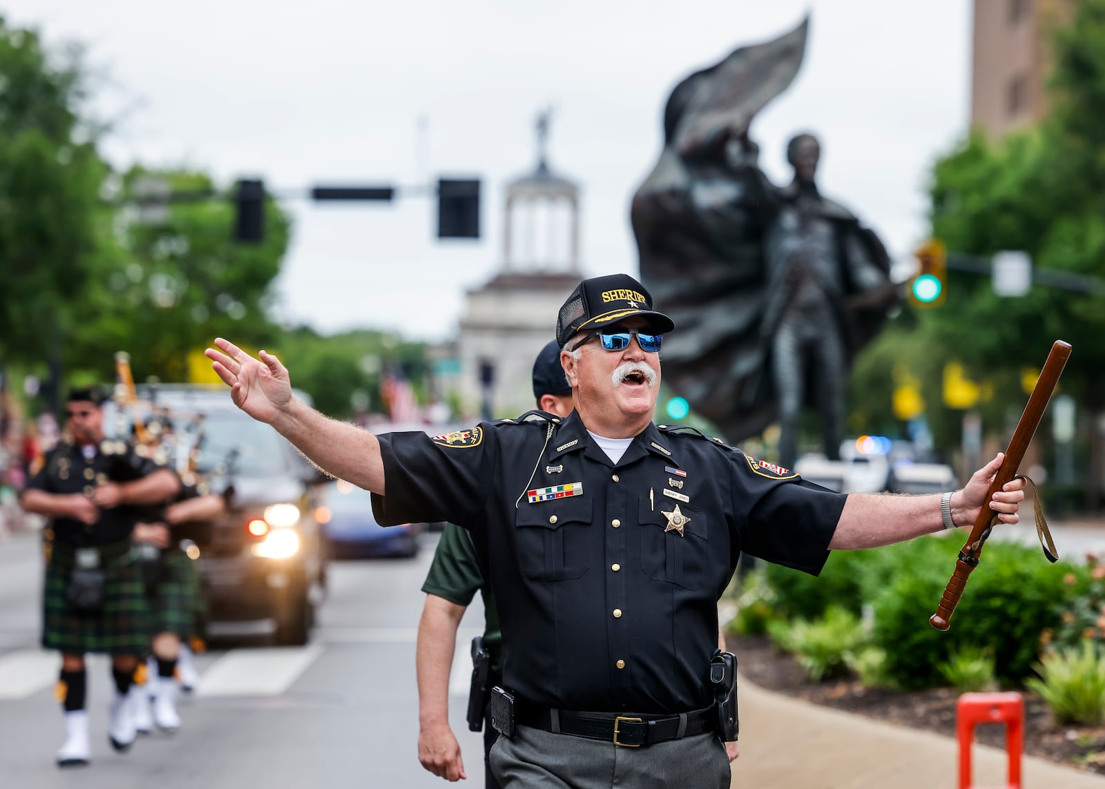 Butler County Sheriff Richard K. Jones walks in the Memorial Day Parade Monday, May 27, 2024 in Hamilton. NICK GRAHAM/STAFF