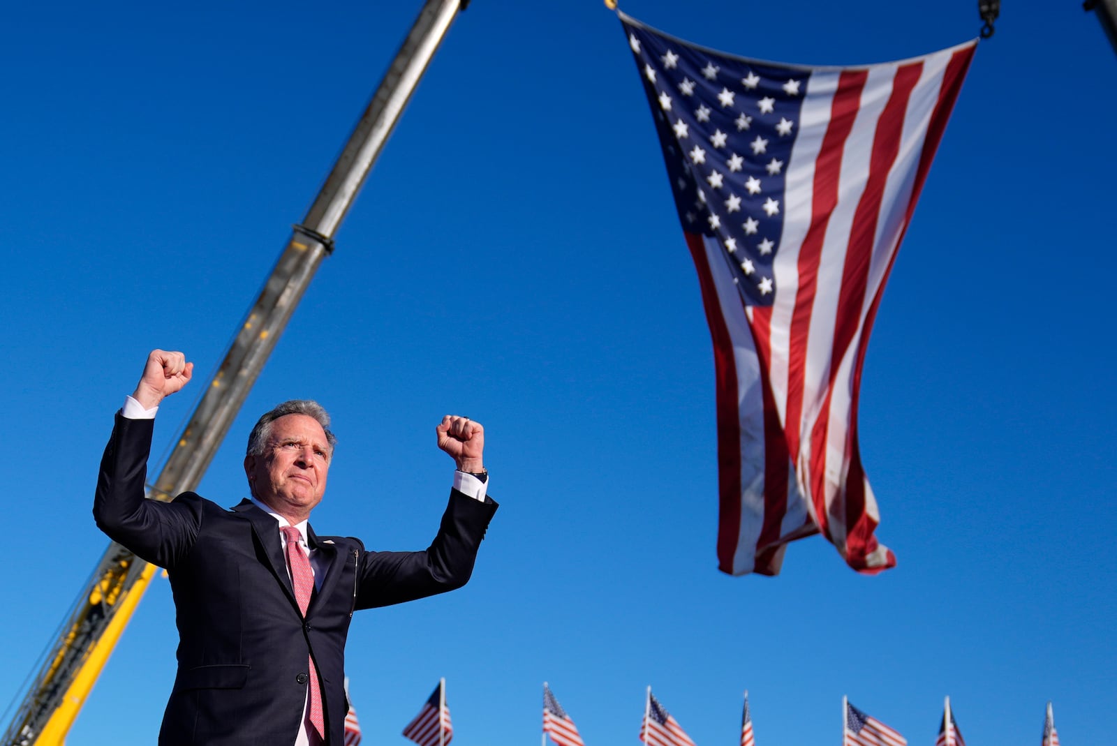 FILE - Steve Witkoff arrives at a campaign rally for Republican presidential nominee former President Donald Trump at the Butler Farm Show, Oct. 5, 2024, in Butler, Pa. (AP Photo/Evan Vucci, File)