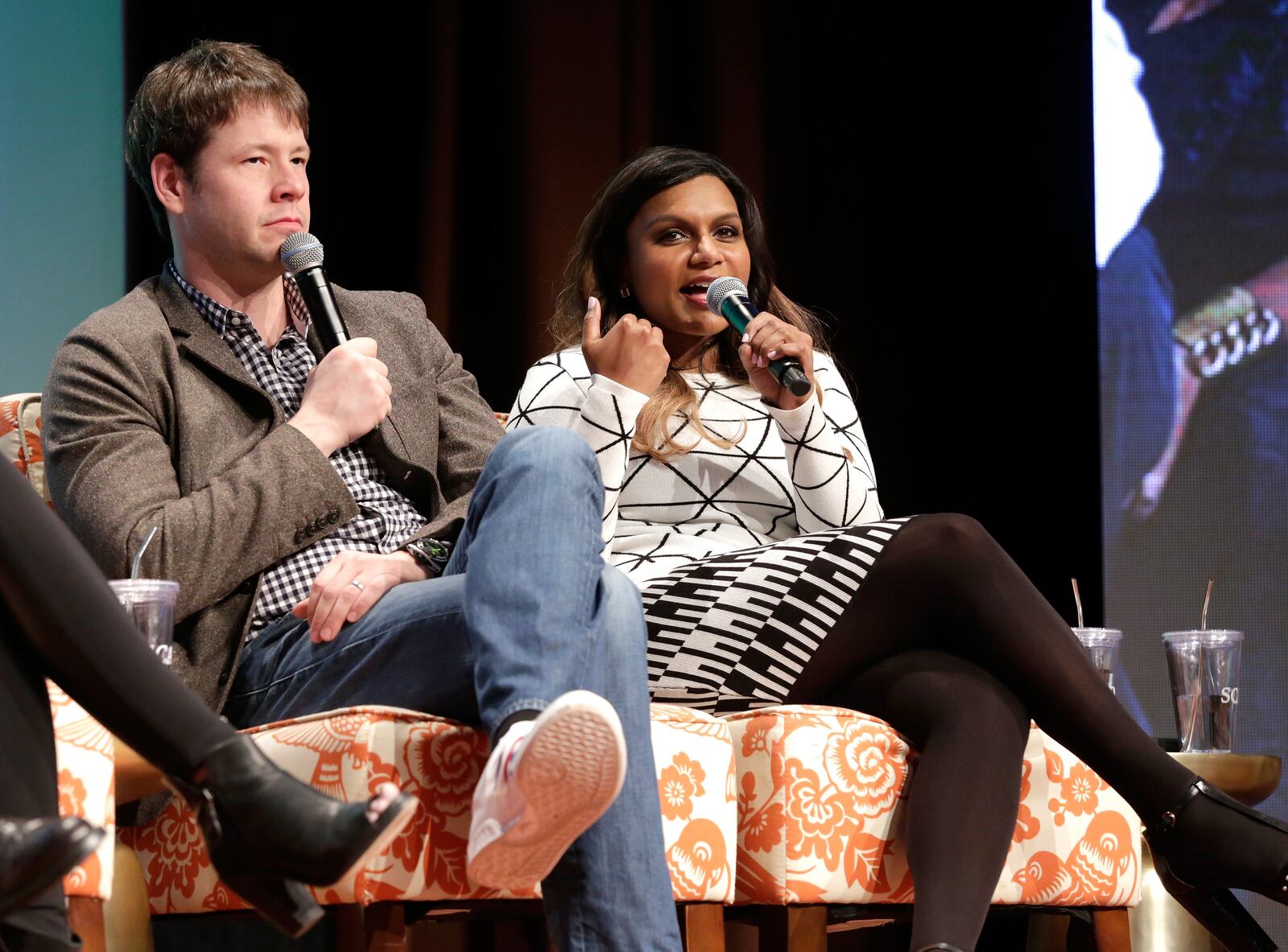 ATLANTA, GA - FEBRUARY 07: (L-R) Actors Ike Barinholtz and Mindy Kaling speak on a panel following the Prime-time Series Screening: FOX presents: The Mindy Project during aTVfest presented by SCAD on February 7, 2015 in Atlanta, Georgia. (Photo by Cindy Ord/Getty Images for SCAD) (L-R) Actors Ike Barinholtz and Mindy Kaling speak on a panel following the Prime-time Series Screening: FOX presents: The Mindy Project during aTVfest presented by SCAD on February 7, 2015 in Atlanta, Georgia. (Photo by Cindy Ord/Getty Images for SCAD)