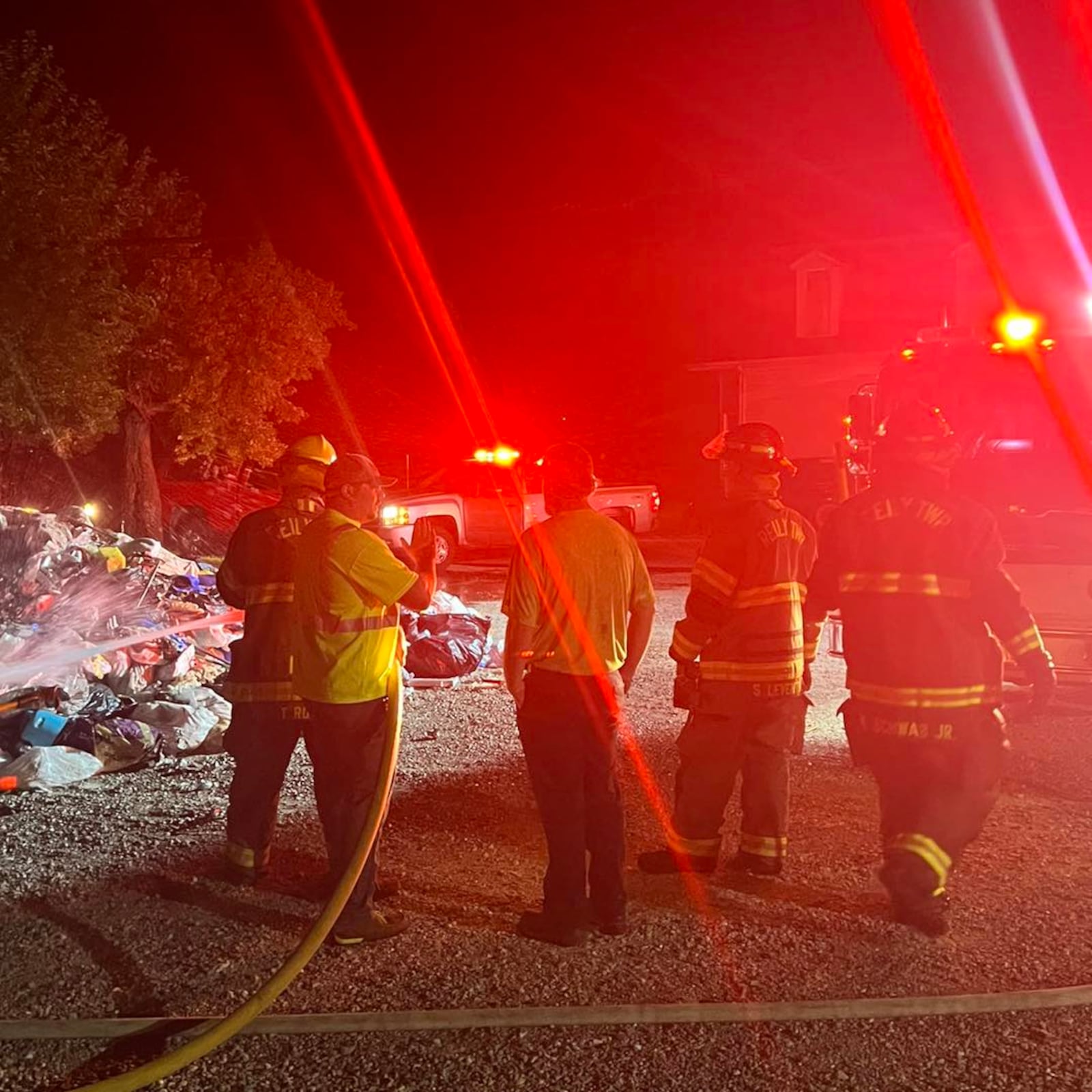 Reily Twp. Fire Department extinguished a fire early Wednesday that started in a Rumpke truck as it drove through the township. REILY TWP FIRE DEPARTMENT