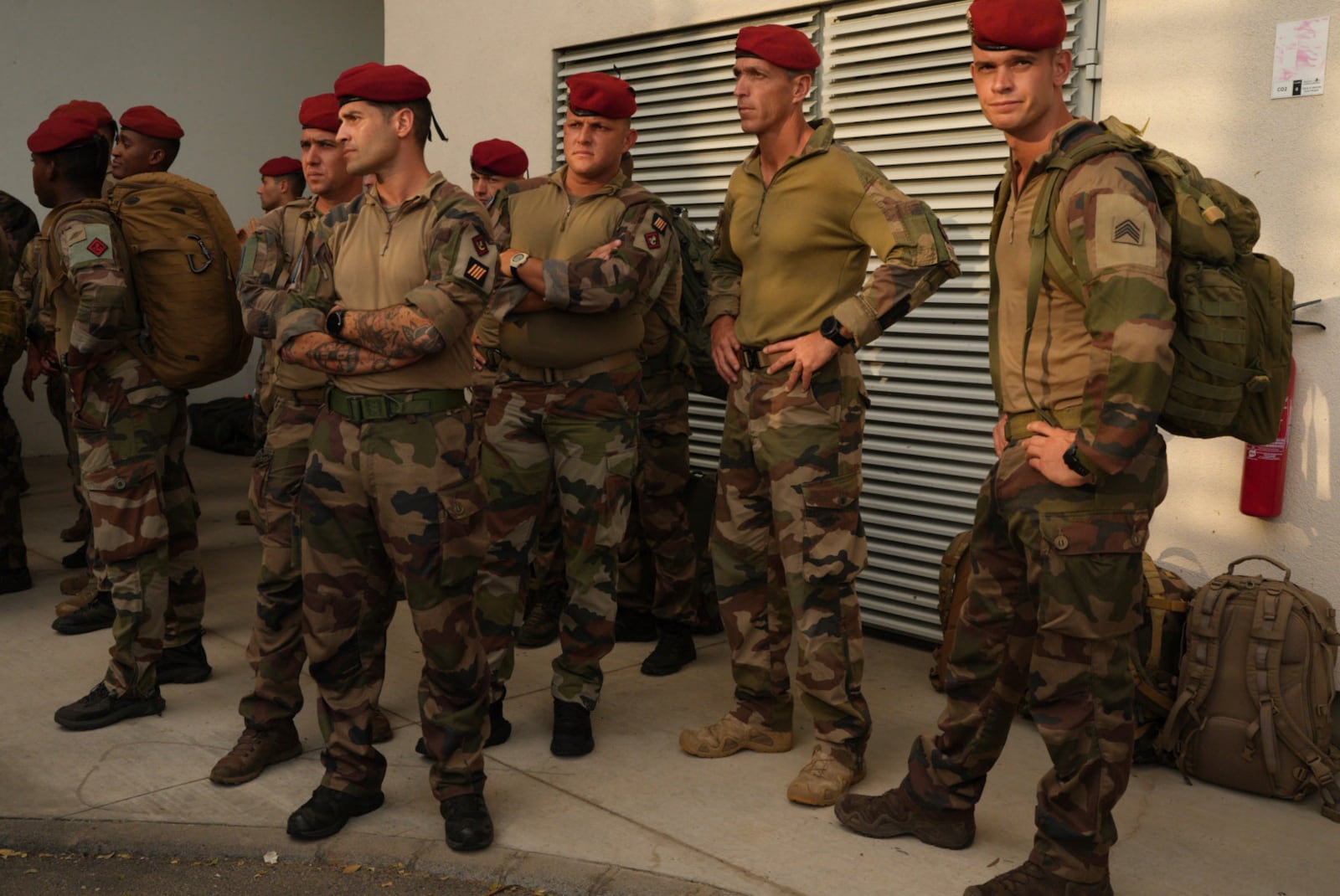 French troops arrive to give support Wednesday, Dec. 18, 2024 in the French Indian Ocean island of Mayotte. (AP Photo/Adrienne Surprenant)