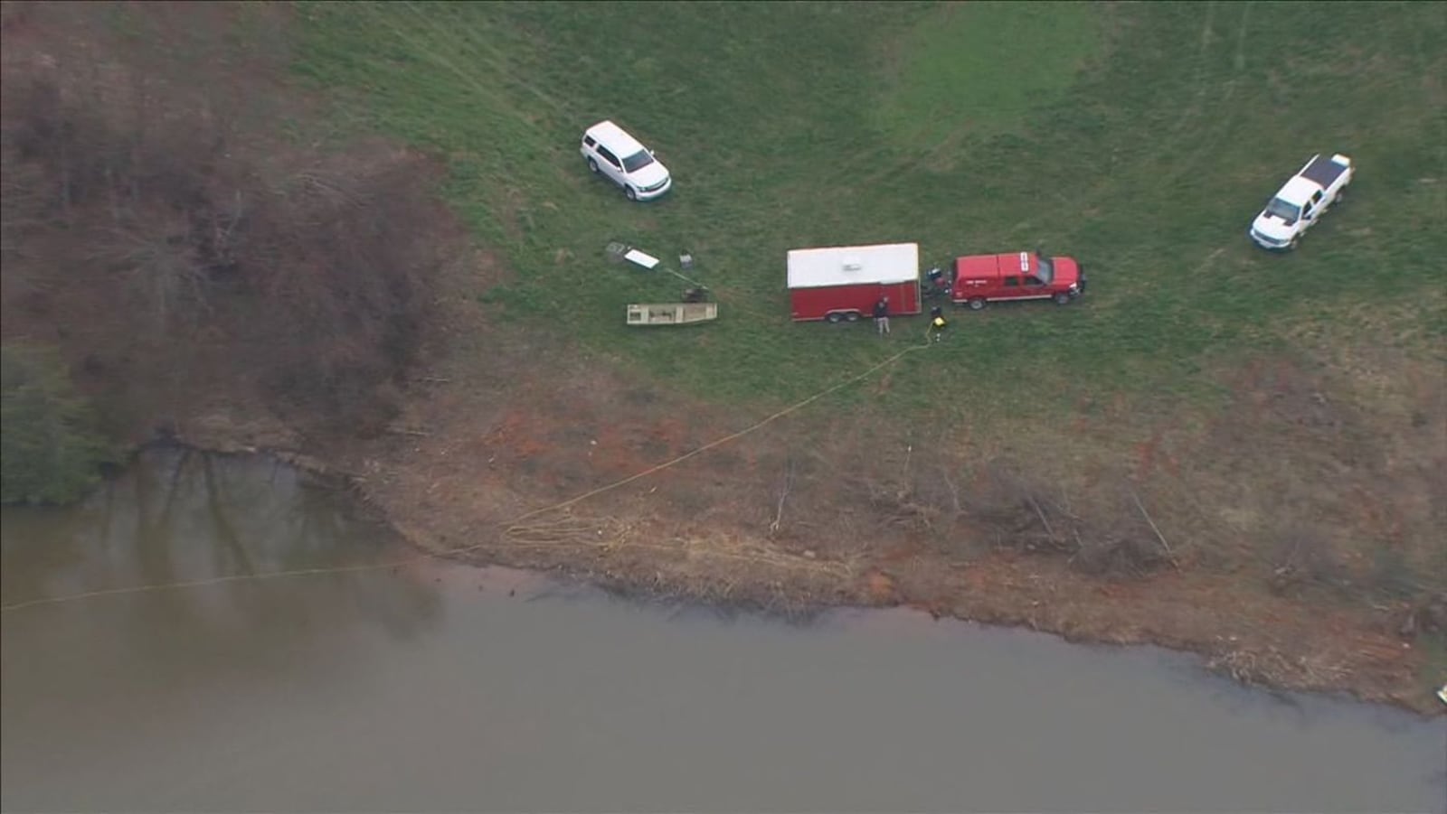 WSOC's Skyzoom was above the scene of a search in North Carolina that is said to be connected to the search of Evelyn Boswell.