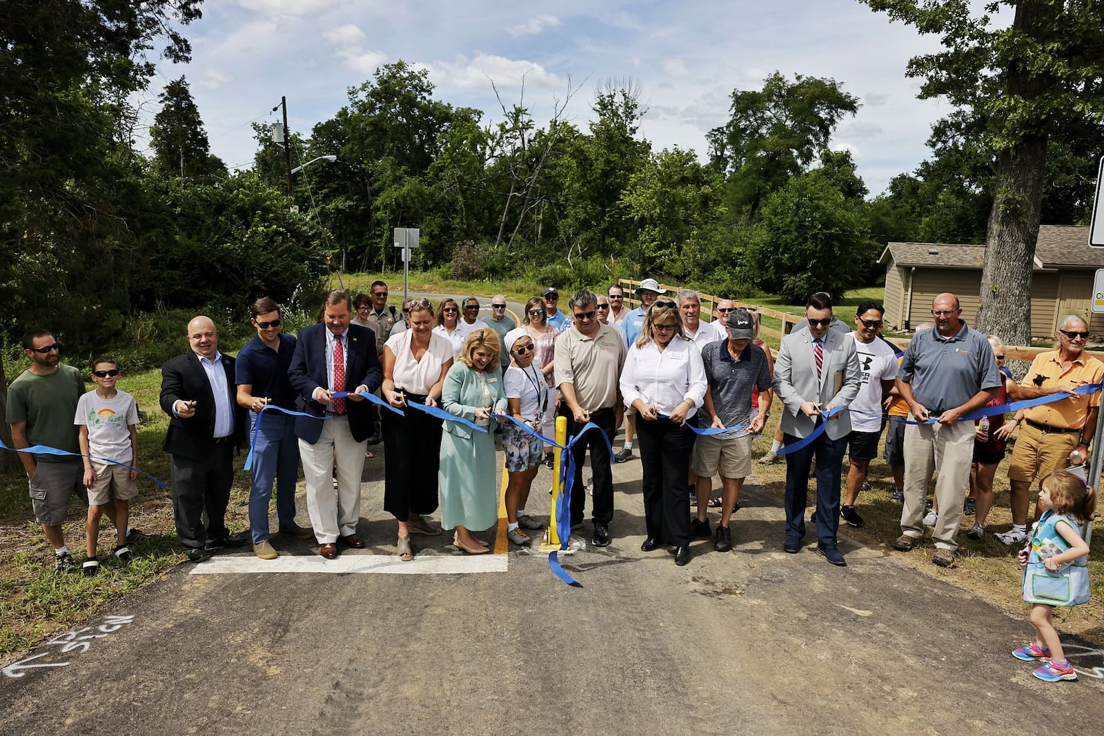 The Great Miami River Trail Timberhill extension opened Friday, Aug. 12, 2022. The trail extended through to the Rentschler Forest MetroPark Timberhill area. NICK GRAHAM/STAFF