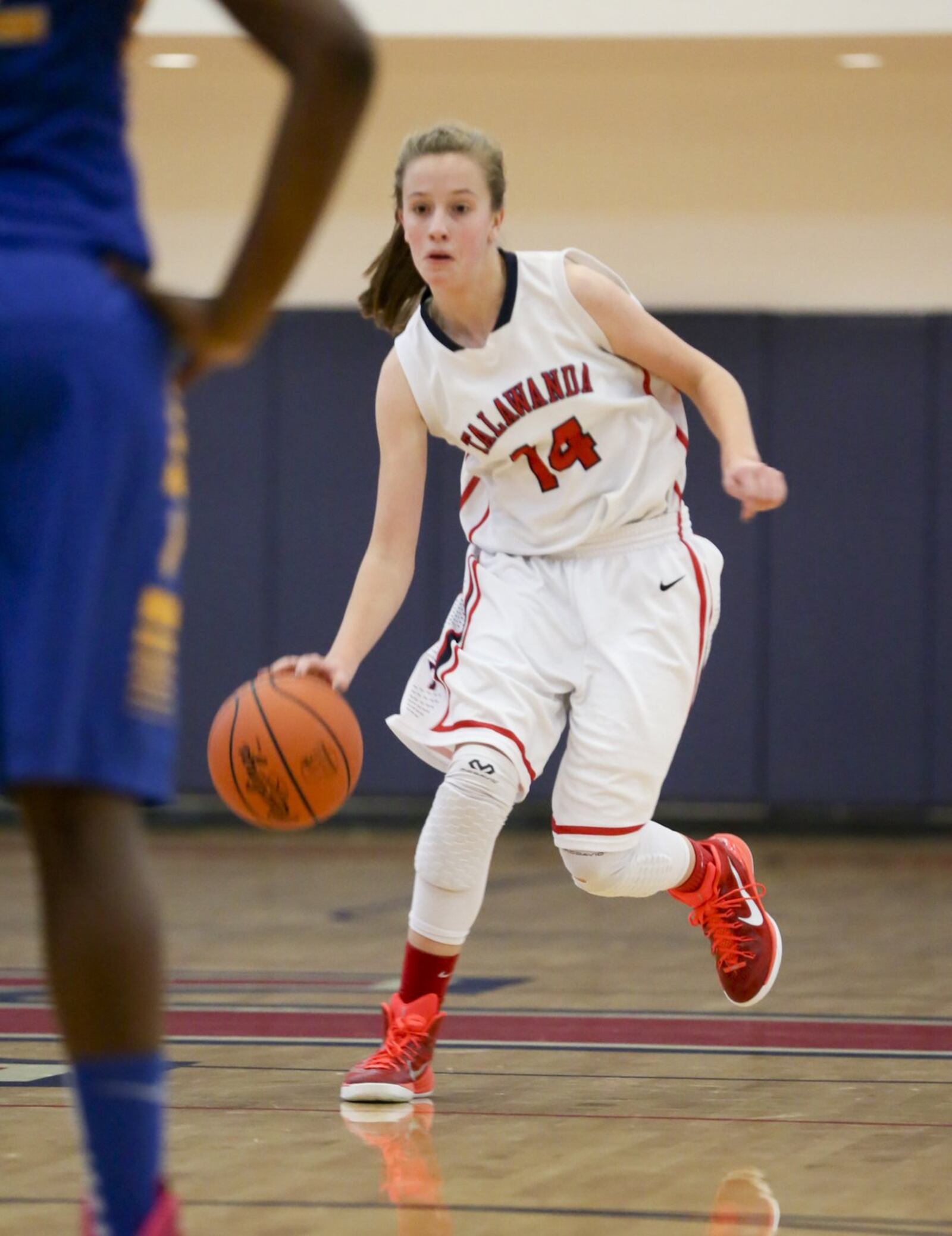 Talawanda guard Addie Brown (14) brings the ball upcourt during a game against Northwest in Oxford on Dec. 20, 2014. GREG LYNCH/STAFF