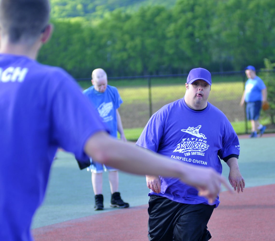 Ball games at Joe Nuxhall Miracle League Field