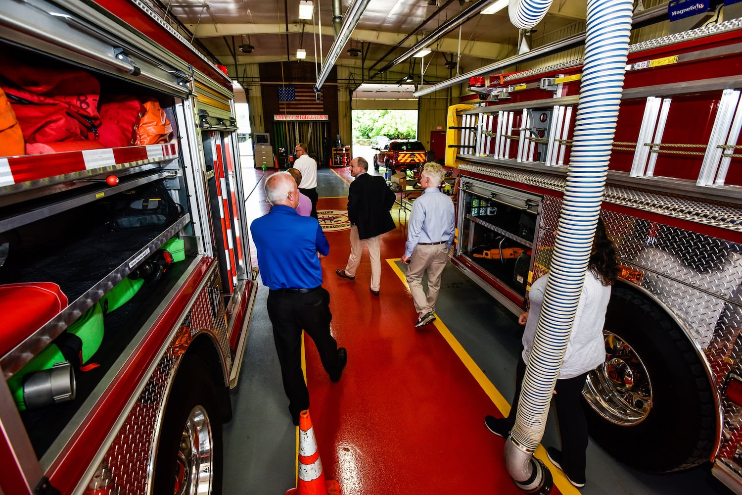 City council and officials tour Middletown fire stations