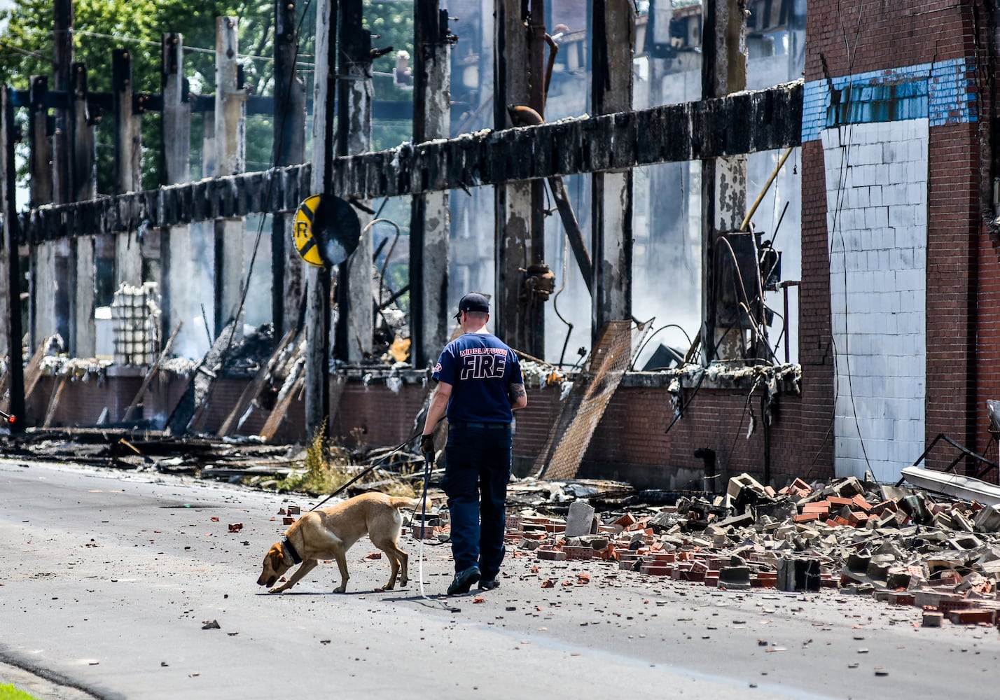 Aftermath of massive warehouse fire in Hamilton