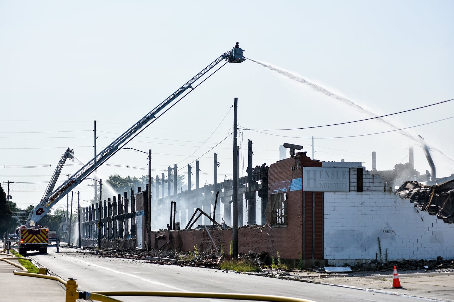 Aftermath of massive warehouse fire in Hamilton