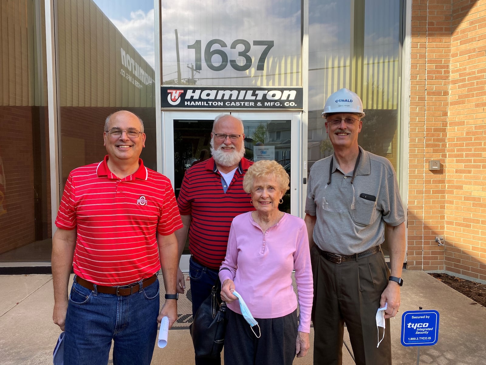 Jim Lippert, 62, of Wyoming, died on Aug. 11, 2023, after a heart attack at his home. He was the sales manager at Hamilton Caster, his family's company that's operated in the city of Hamilton for 116 years. He's pictured here with his brothers Steve (left) and Dave (right) and his mother Mary. PROVIDED