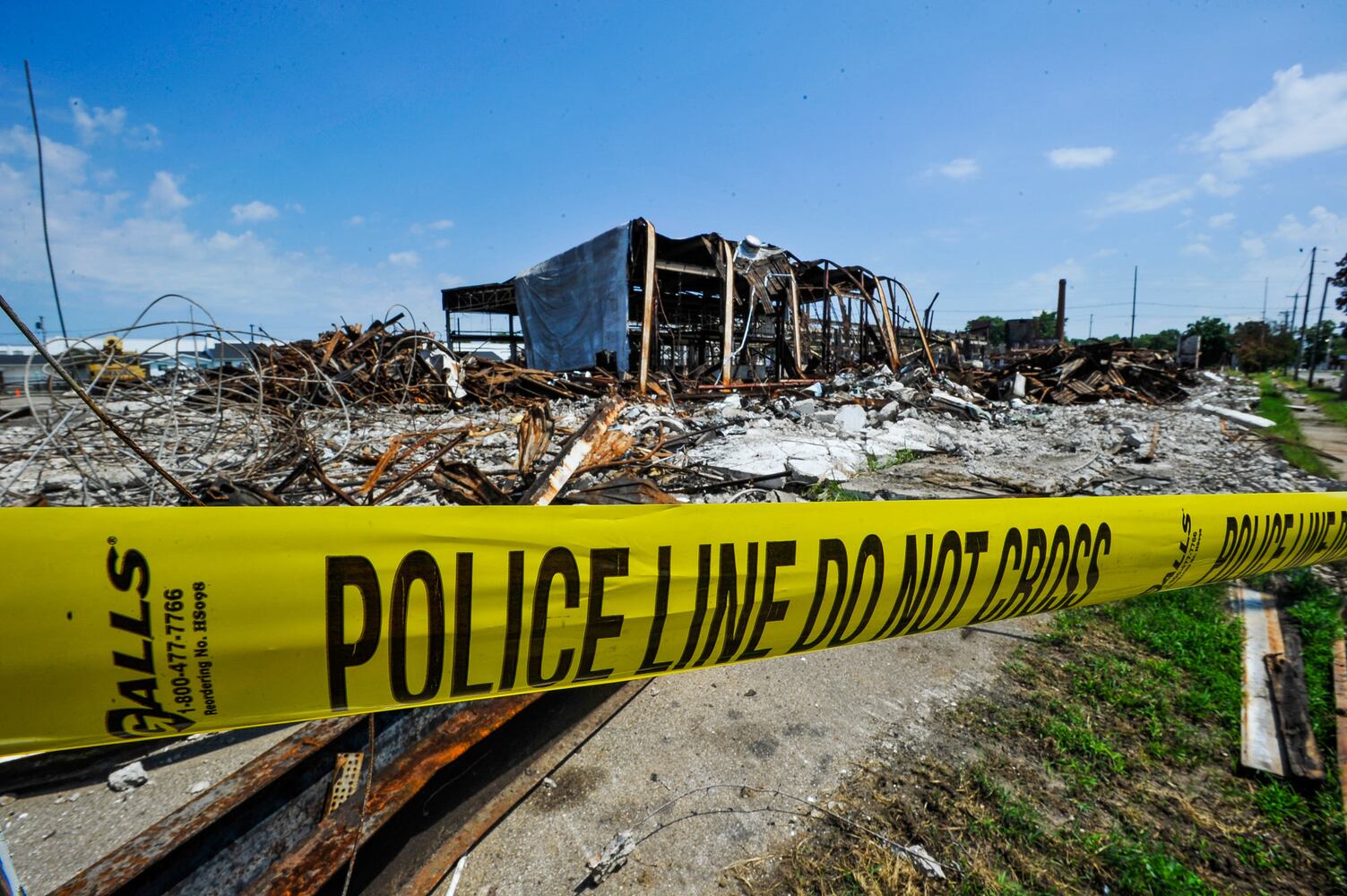 Crews demolish warehouse after massive fire in Hamilton