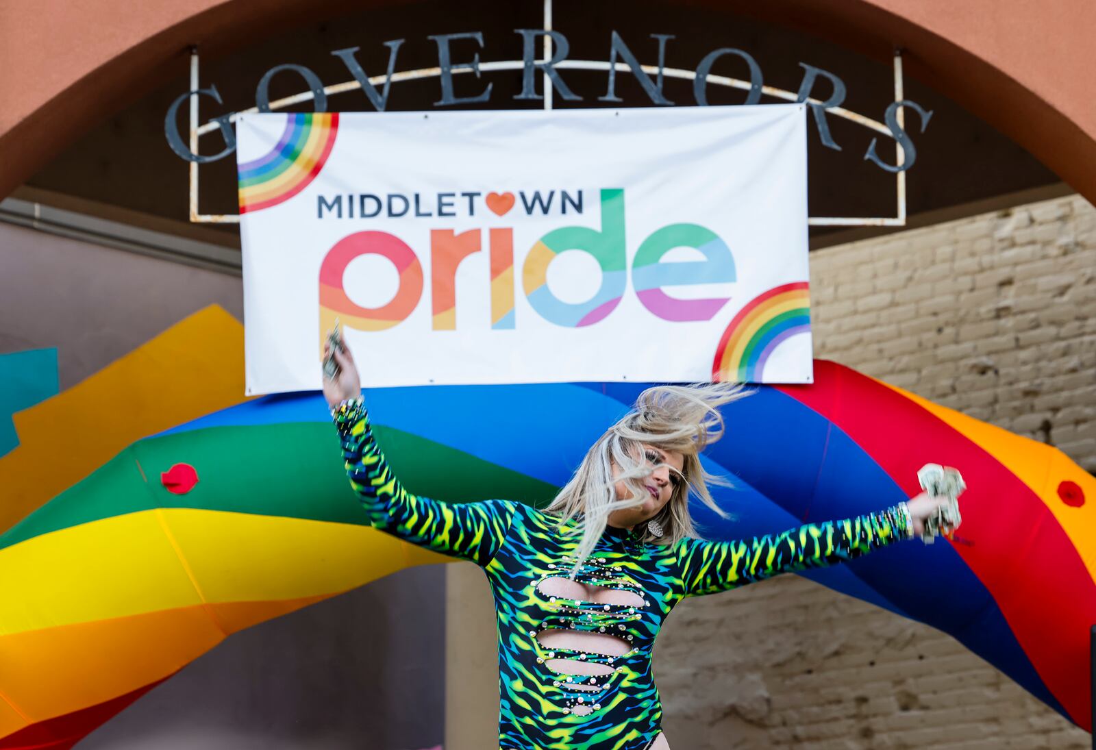 Armani Devine performs on stage during Middletown Pride  Friday, June 24, 2022 in downtown Middletown. NICK GRAHAM/STAFF